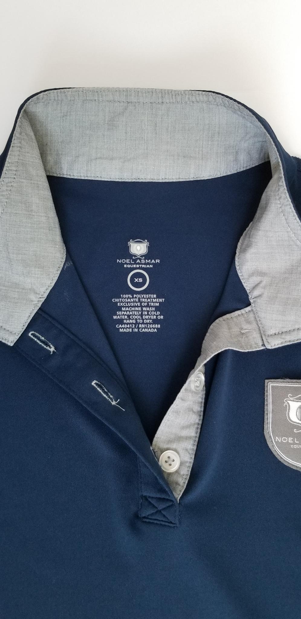 Asmar Equestrian Convertible Long Sleeve Polo - Navy - Women's XS