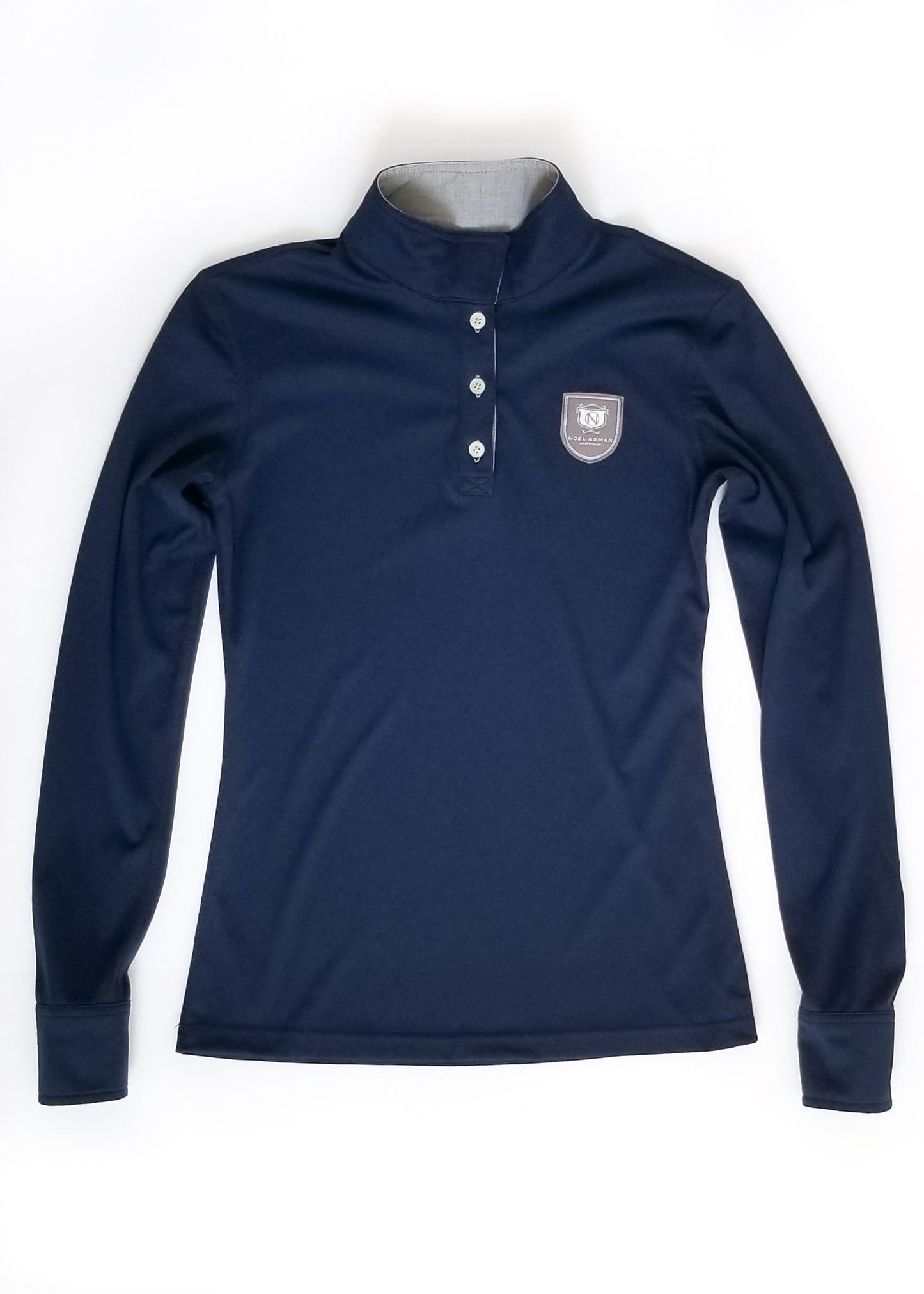 Asmar Equestrian Convertible Long Sleeve Polo - Navy - Women's XS