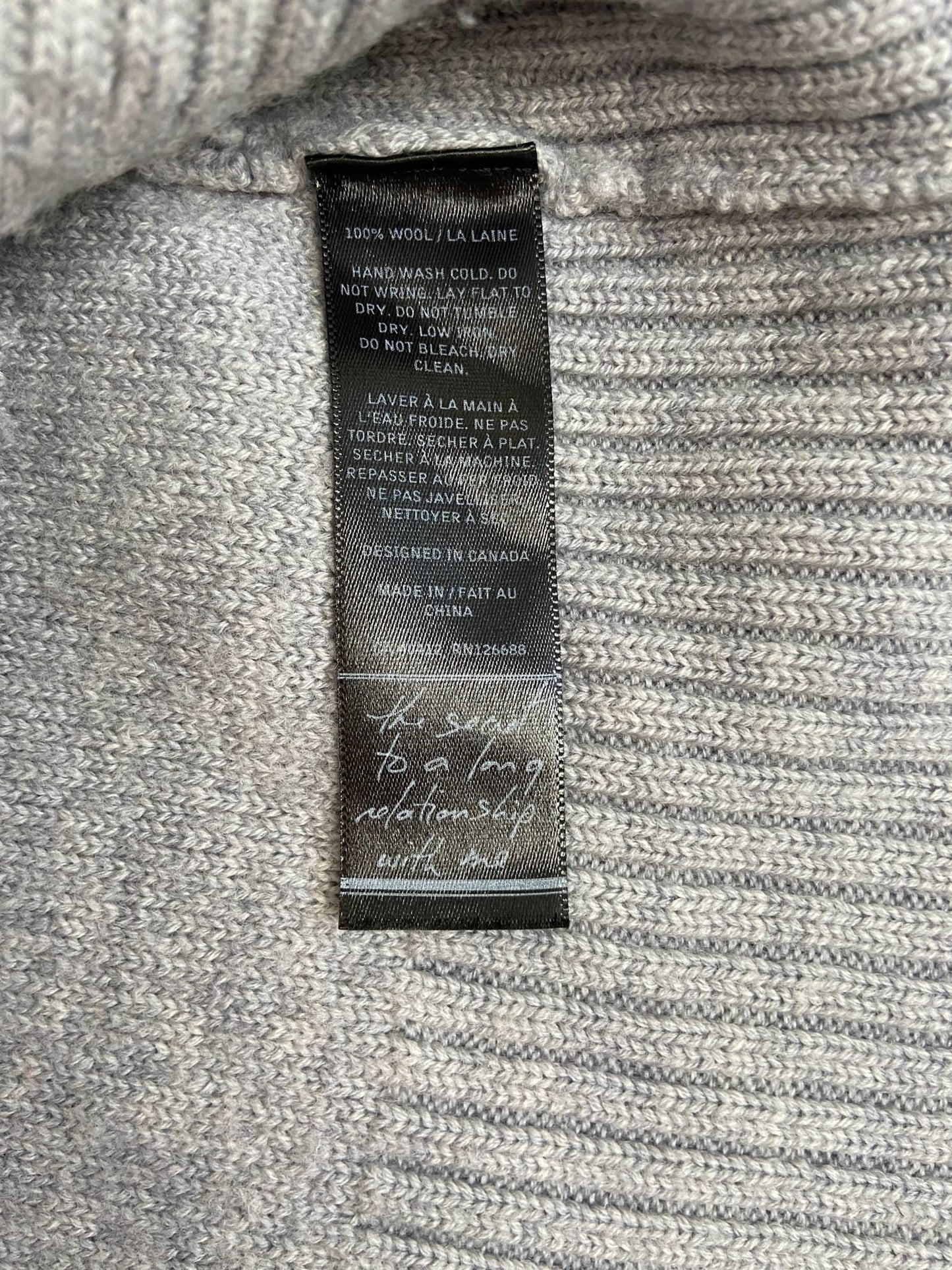 Asmar Knit Turtleneck Sweater - Grey - Women's Medium