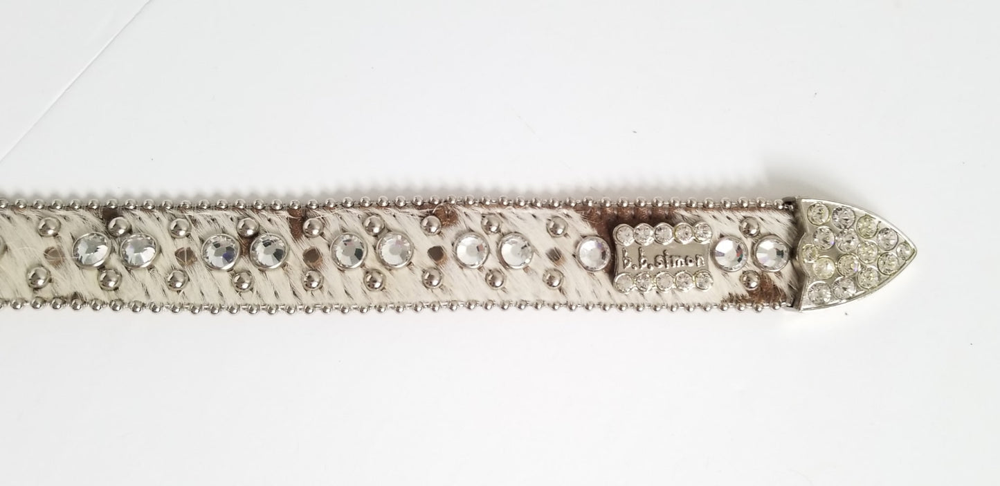 B.B. Simon Belt - White - Women's Medium