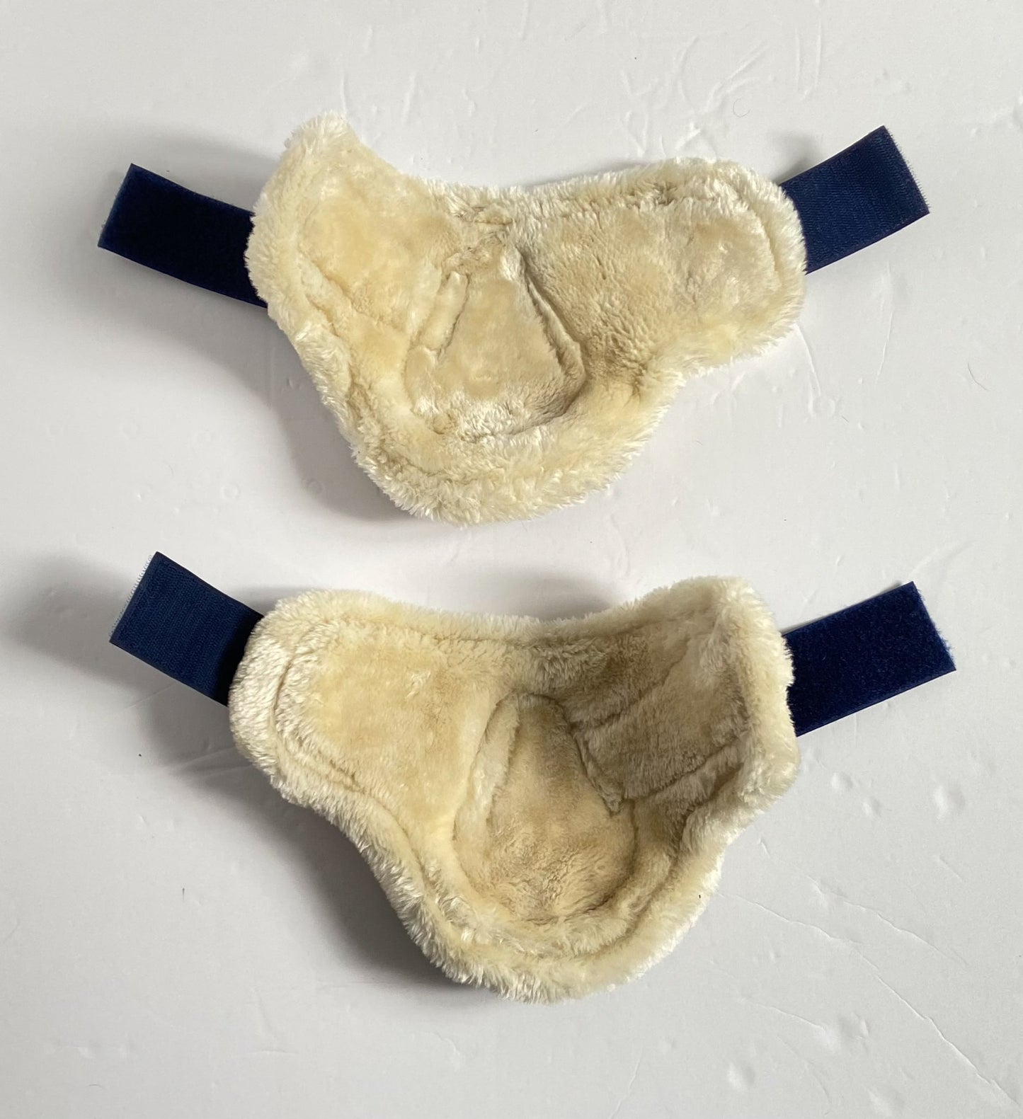 Synthetic Sheepskin Lined Fetlock Boots - Navy - Full