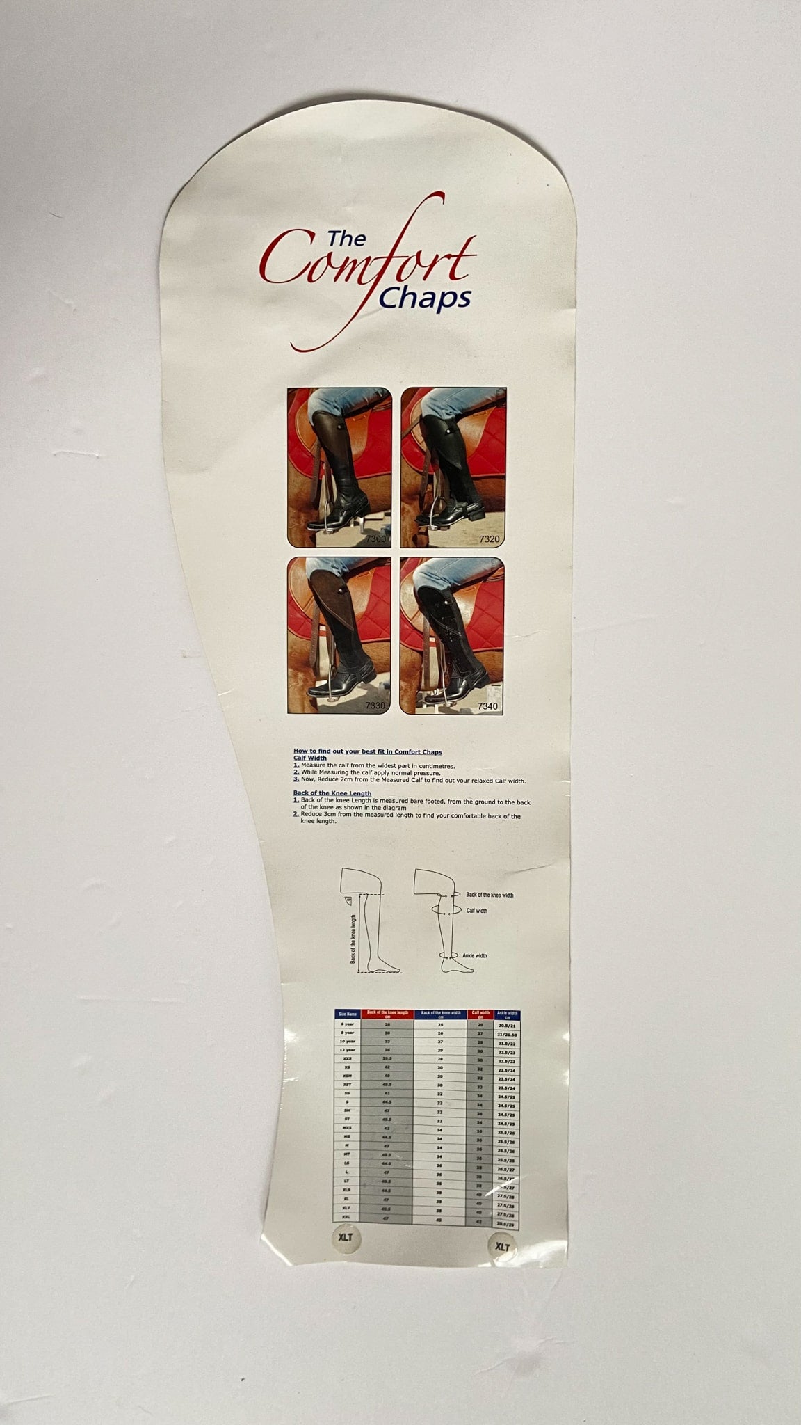 The Comfort Chaps Half Chaps - Black - XLT