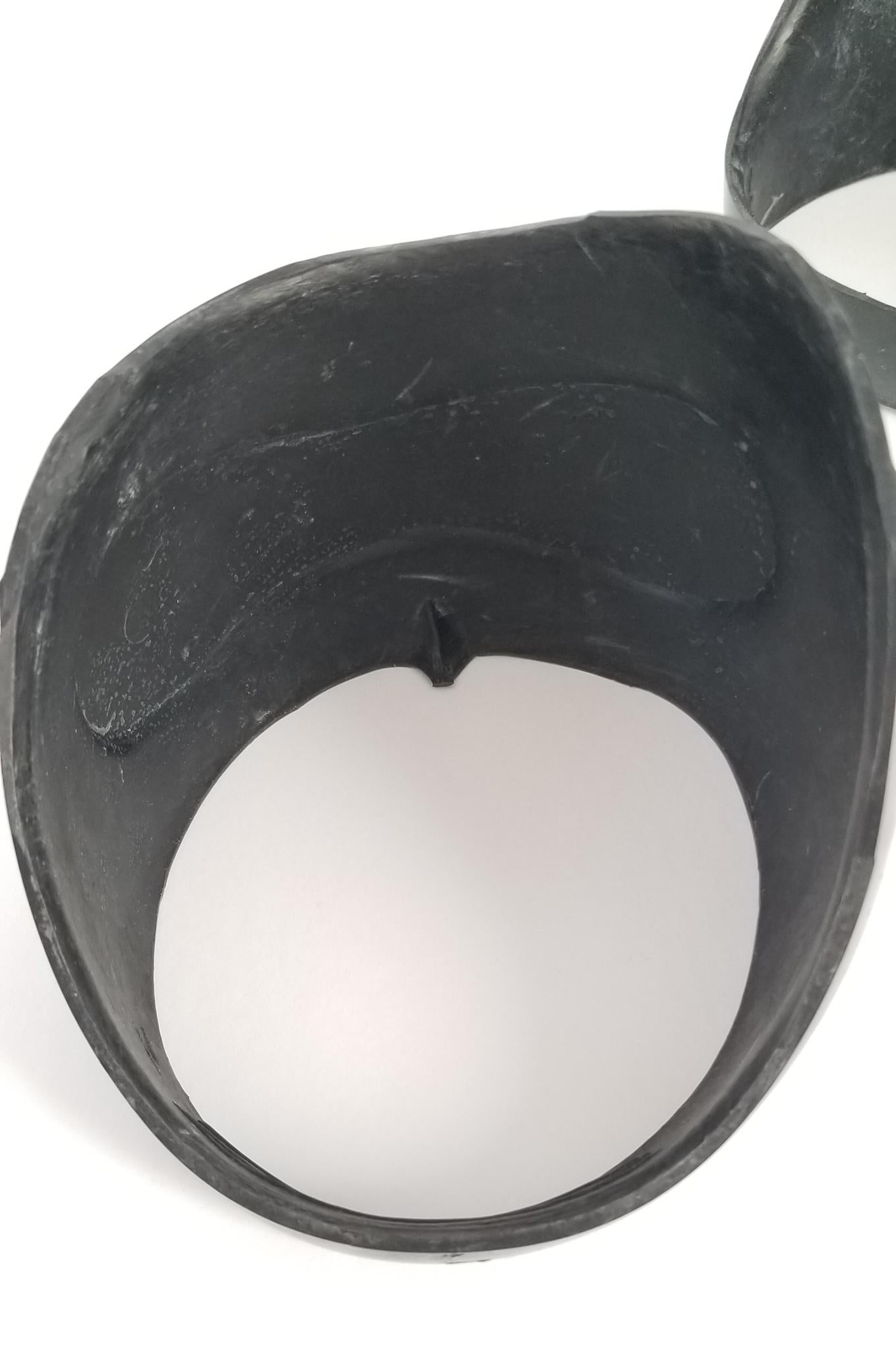 Rubber Quarter Boots - Black - Large