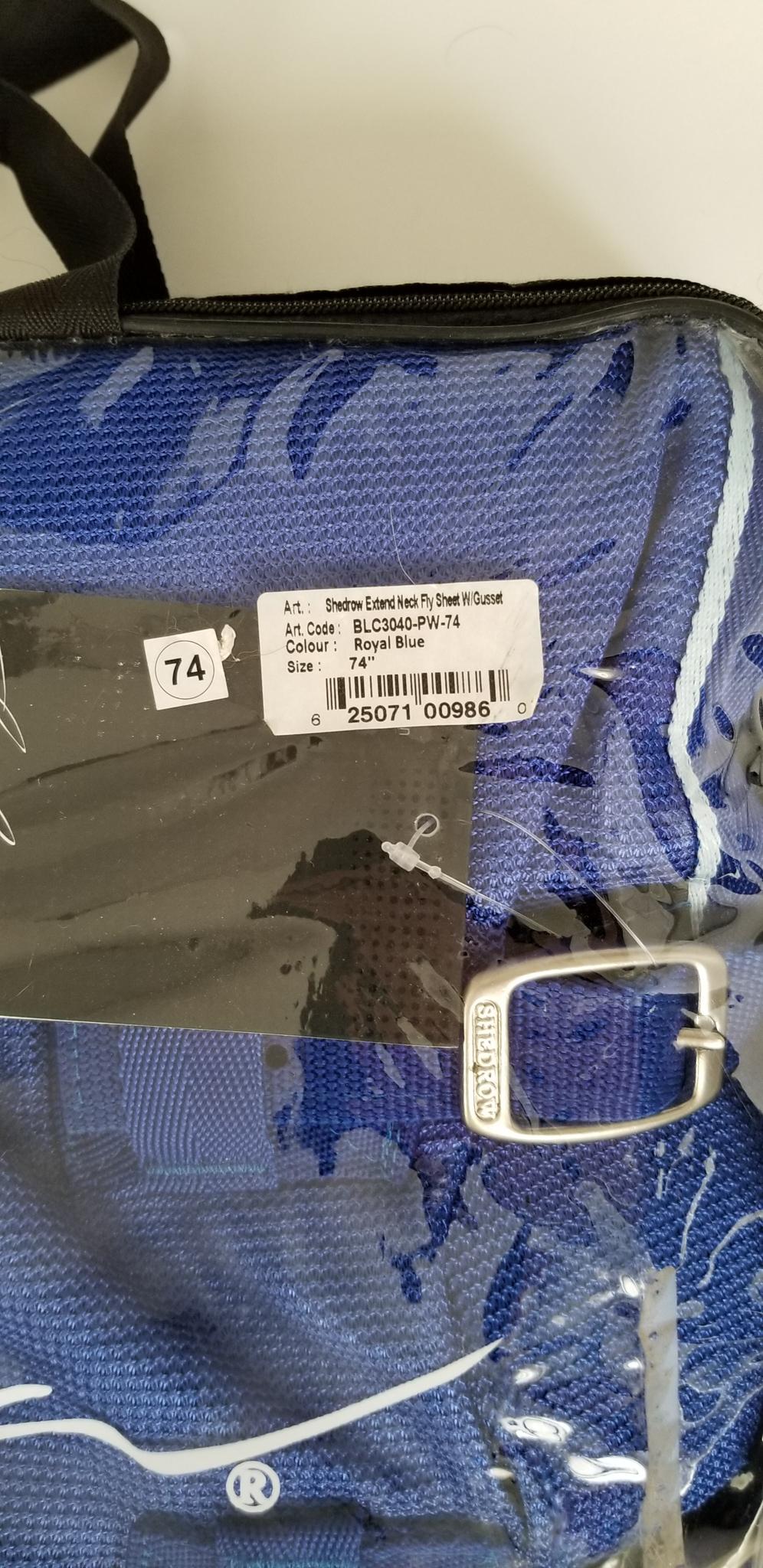 Shedrow Extend-A-Neck Fly Sheet - Royal Blue - 74"