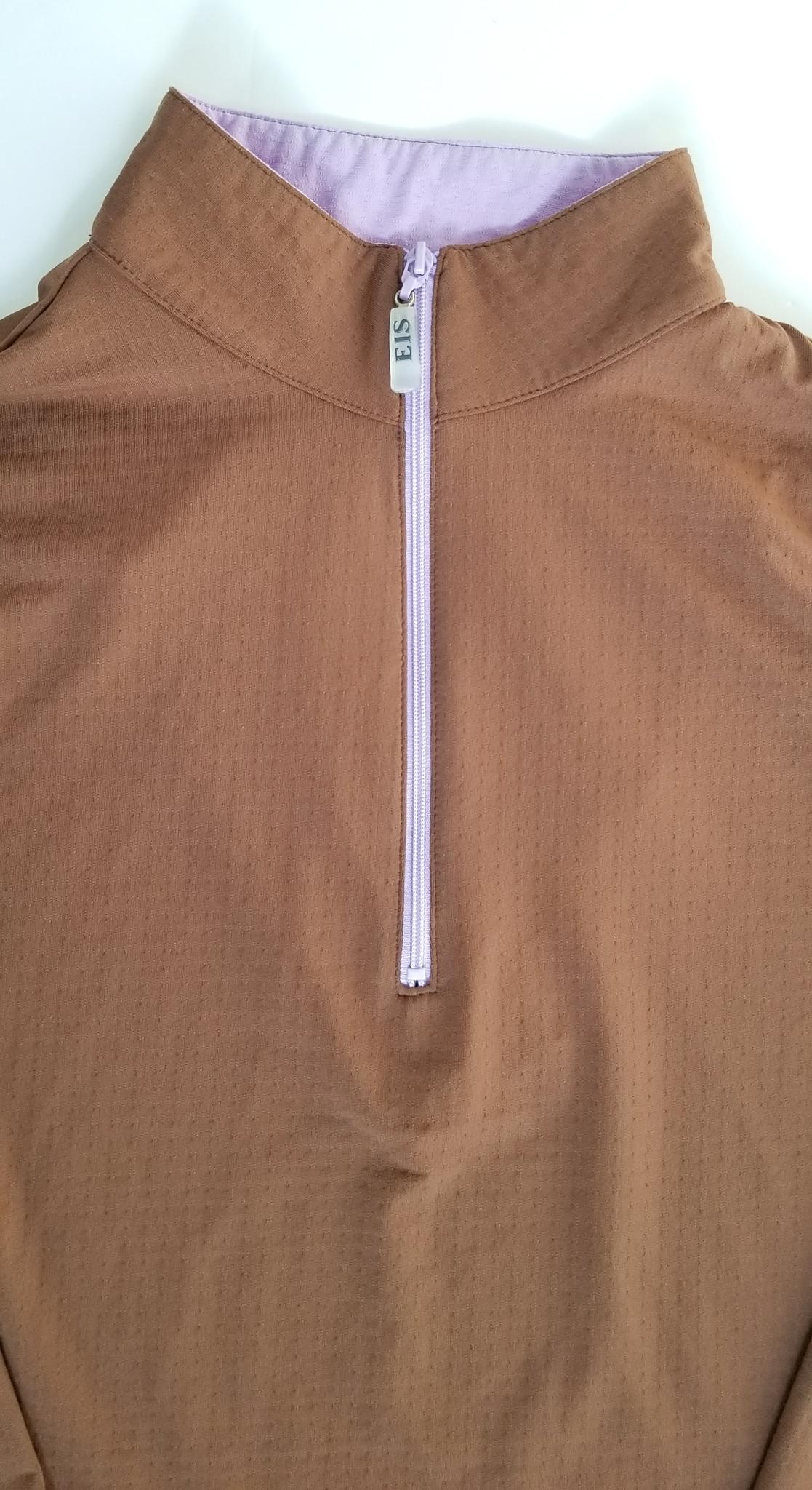 EIS Long Sleeve Sun Shirt - Brown & Lavender - Women's Small