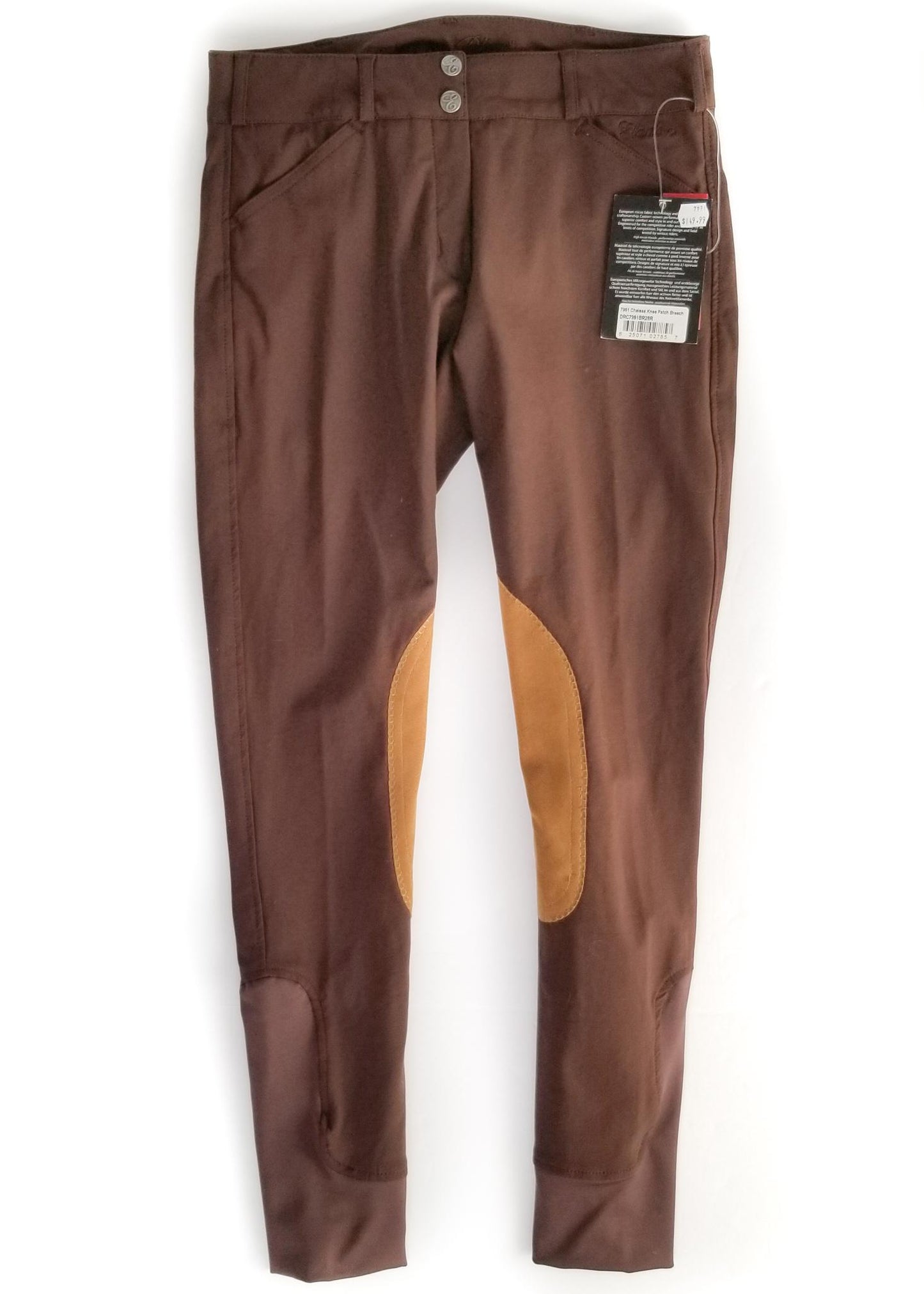 Elation Platinum Chelsea Knee Patch Breeches - Brown - Women's 28R