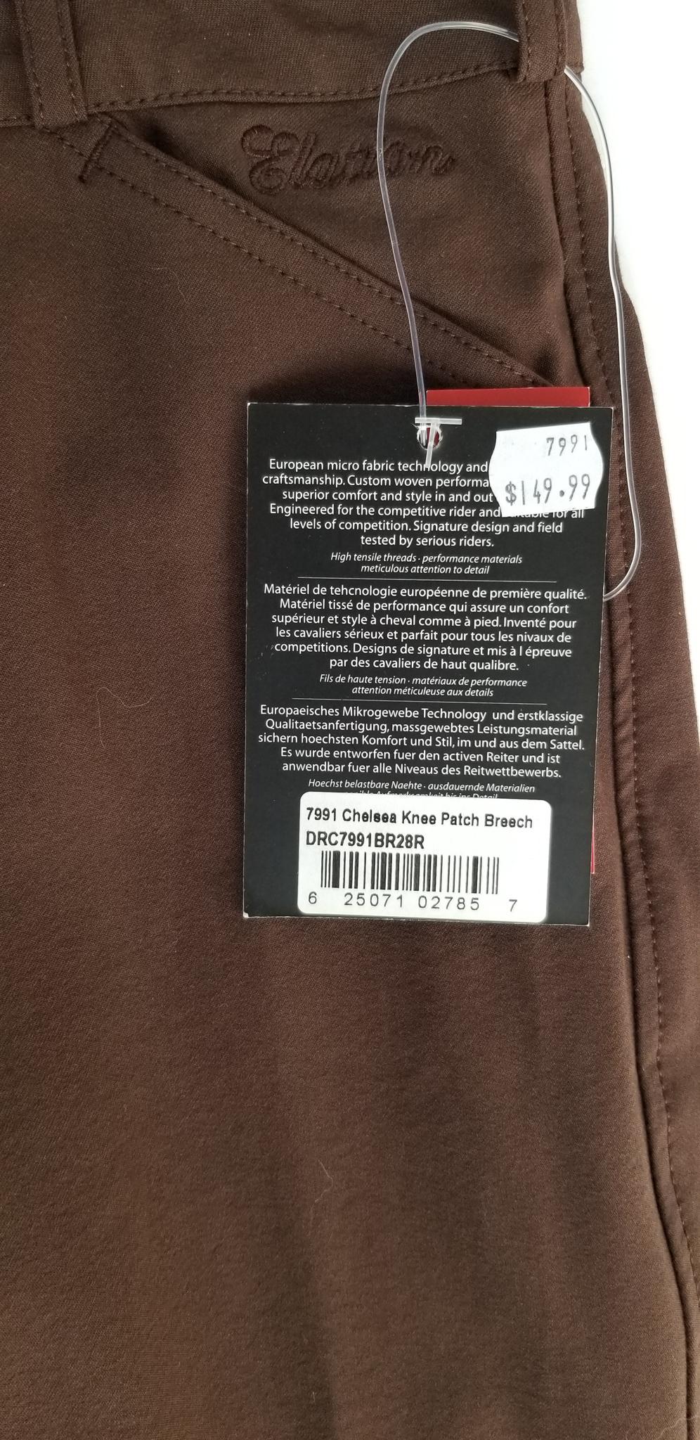 Elation Platinum Chelsea Knee Patch Breeches - Brown - Women's 28R