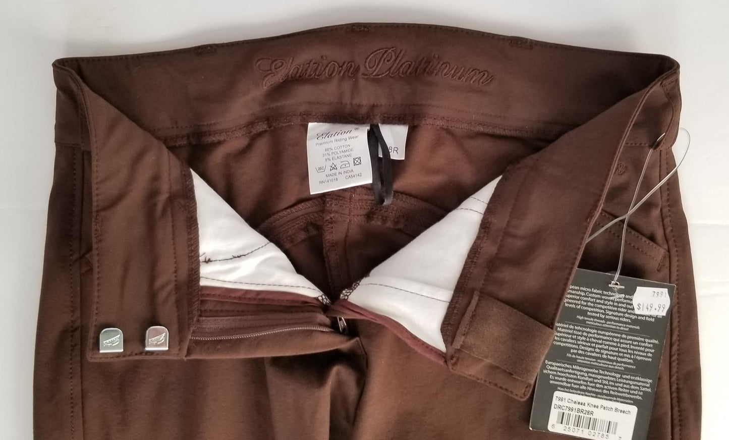 Elation Platinum Chelsea Knee Patch Breeches - Brown - Women's 28R