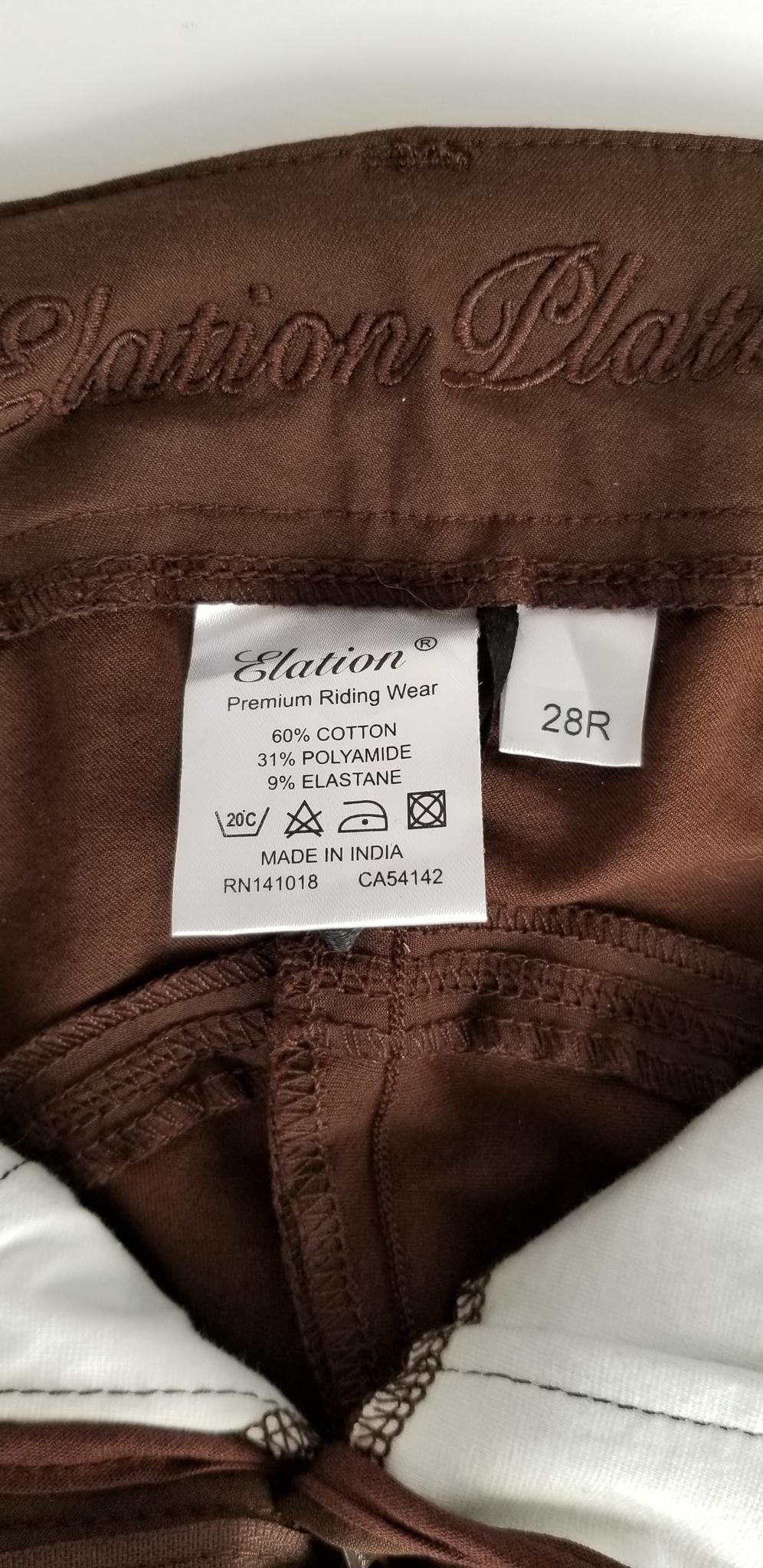 Elation Platinum Chelsea Knee Patch Breeches - Brown - Women's 28R