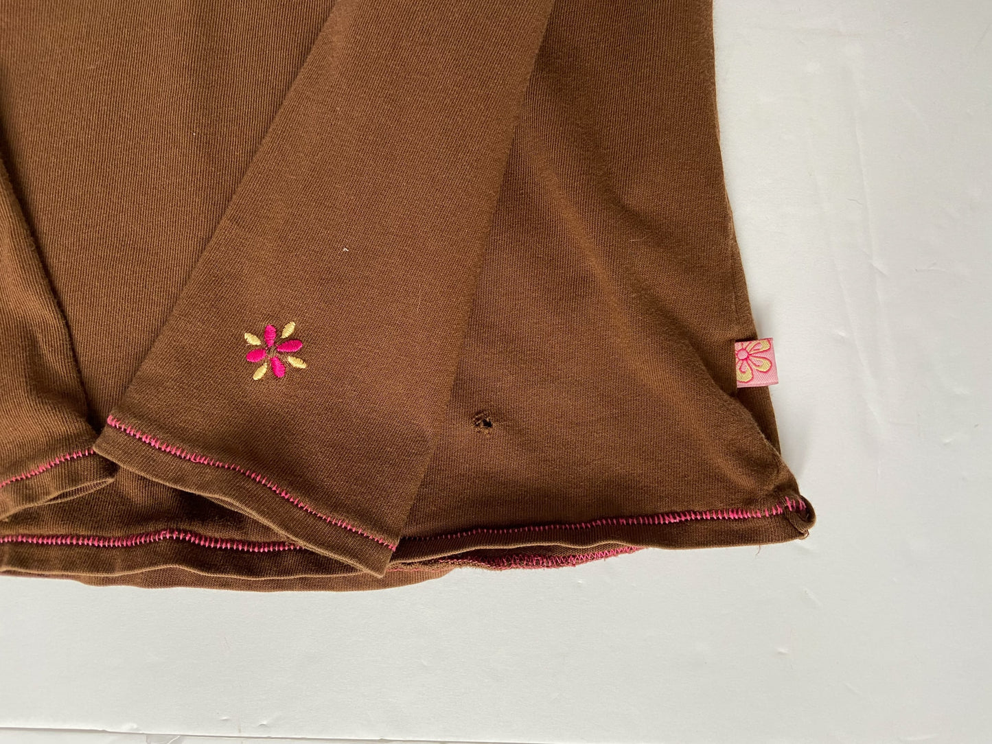 Long Sleeve Embroidered Shirt - Brown - Youth Large