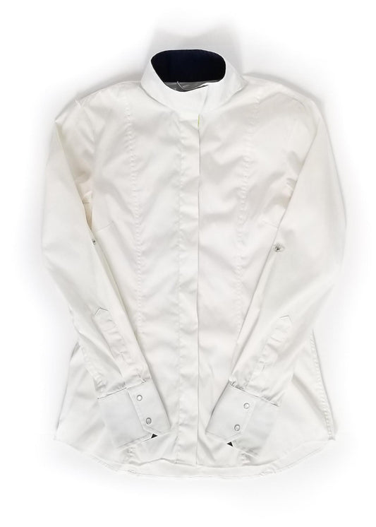 Cheval Fashions Competition Shirt - White (Blue Collar) - Women's 4