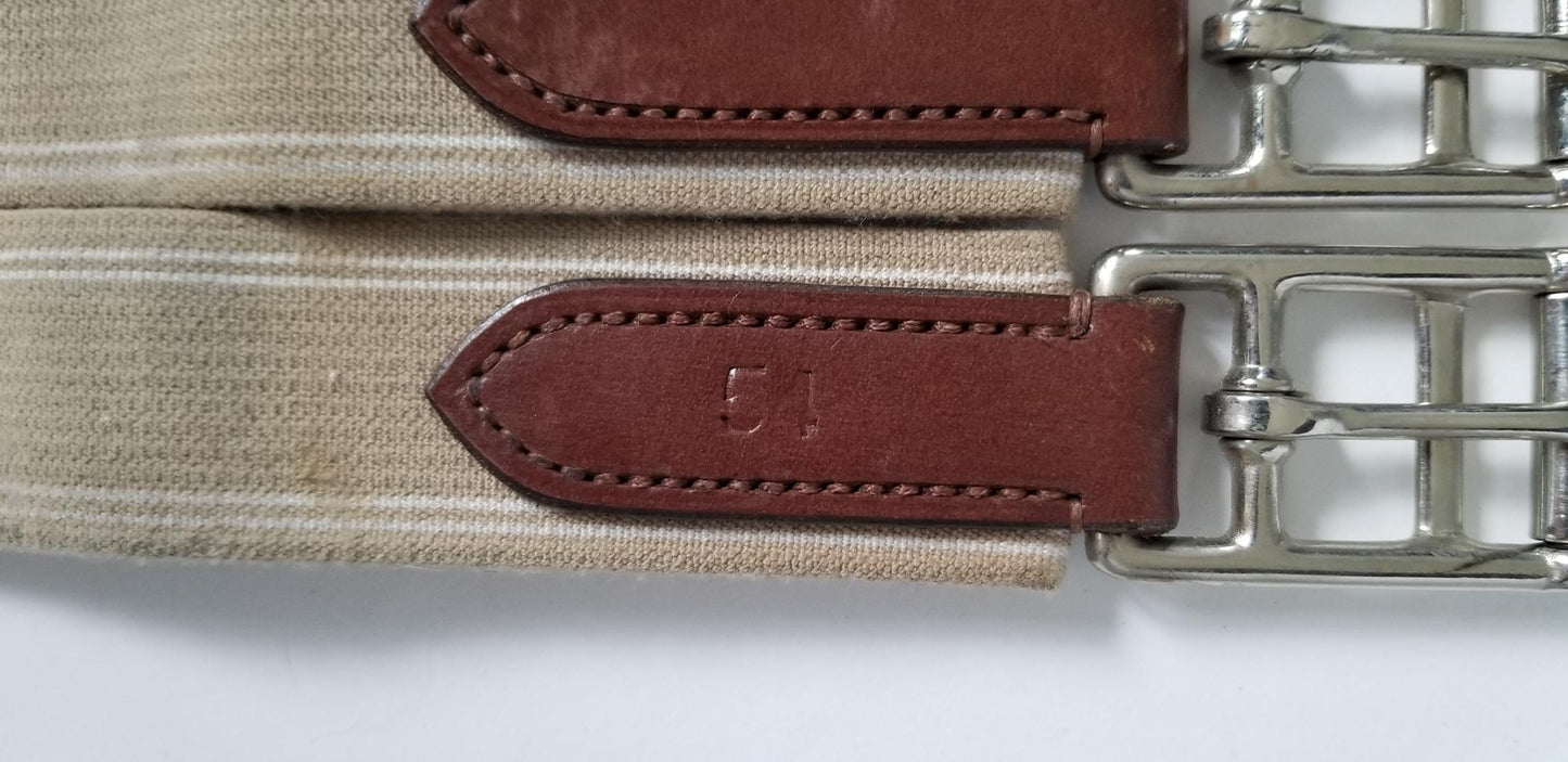 Classic Equine Leather Girth - Light Brown - 54"