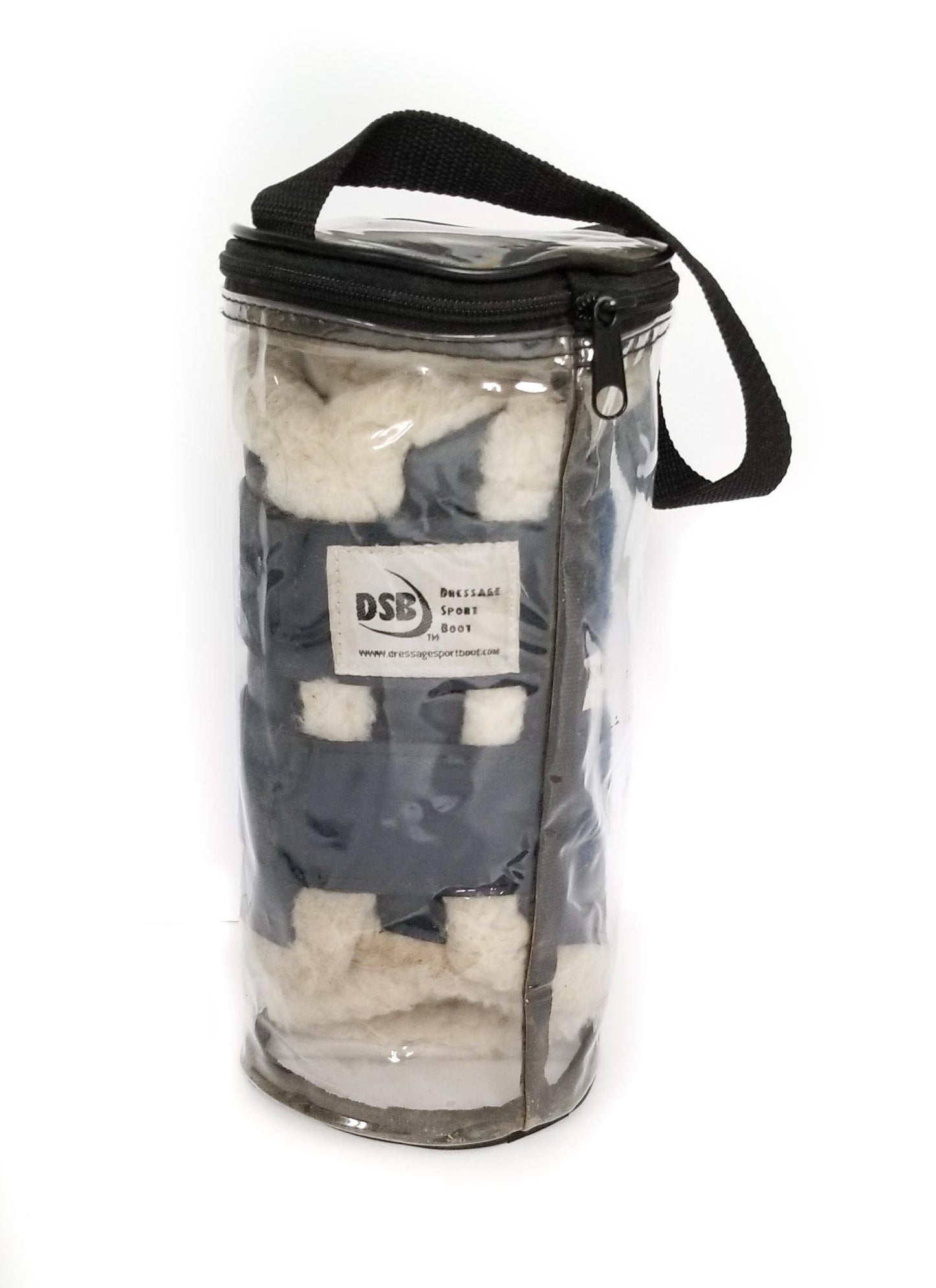 Dressage Sport Boot Sheepskin Brush Boots - Navy with Sheepskin - Medium