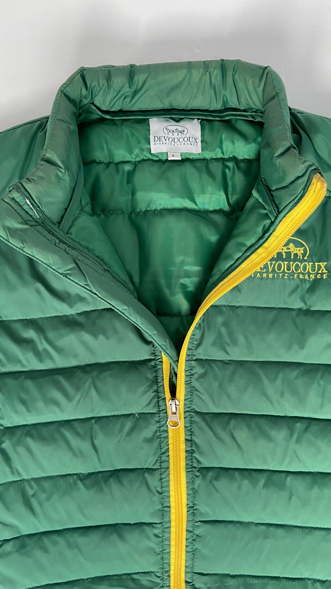 Devoucoux Puffer Vest - Green - Large