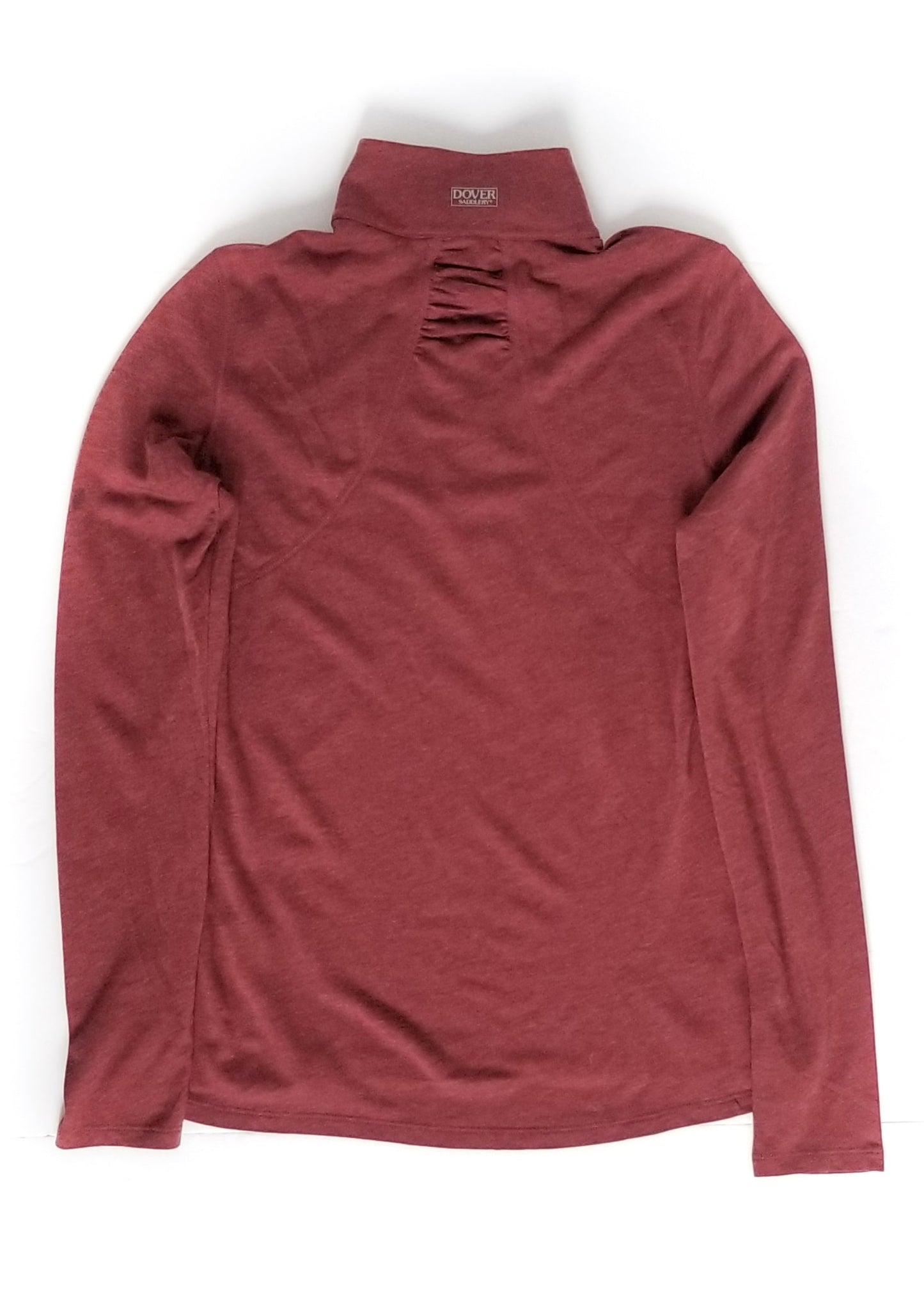 Dover Saddlery Lightweight Quarter Zip - Red Heather - Women's Small