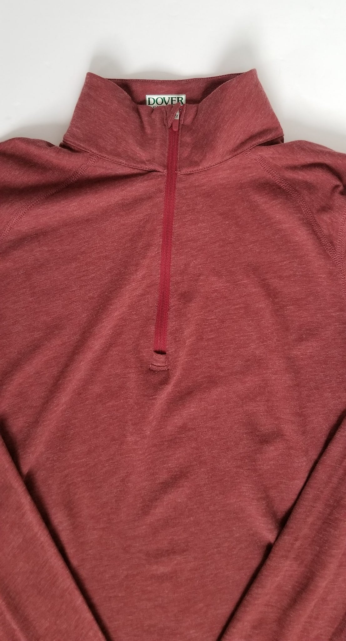 Dover Saddlery Lightweight Quarter Zip - Red Heather - Women's Small