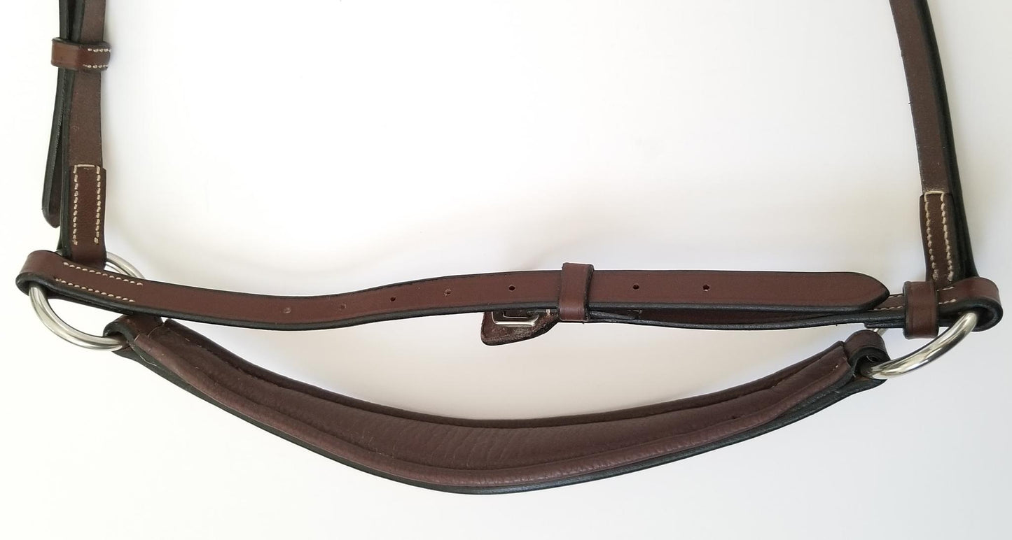 Padded Drop Noseband - Brown - Warmblood