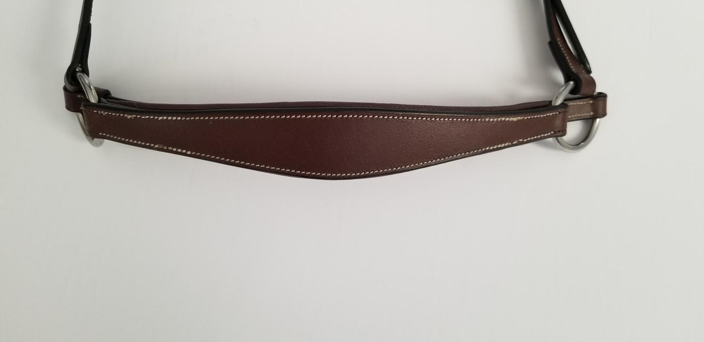 Padded Drop Noseband - Brown - Warmblood