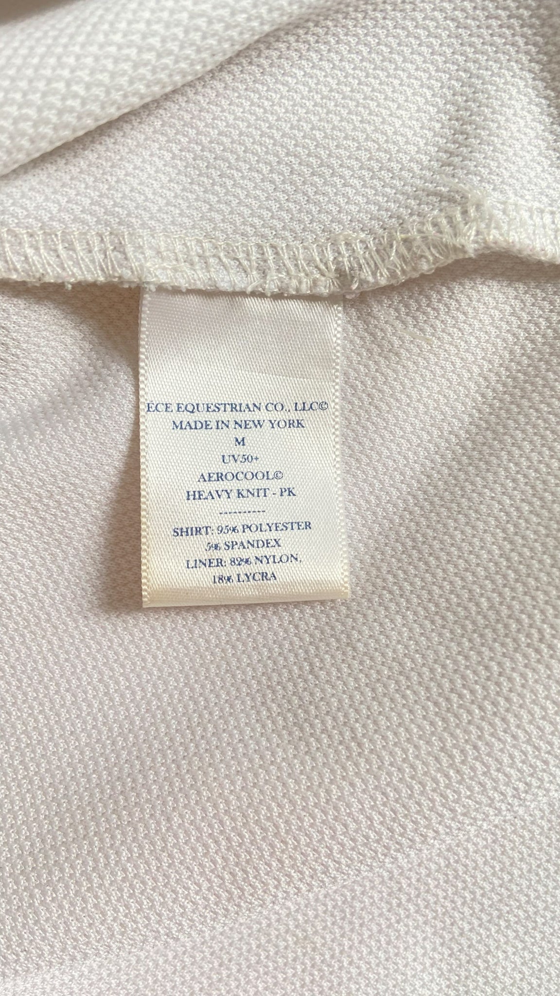 Ece Equestrian Co Sangria Cap Sleeve Competition Shirt - White - Women's Medium