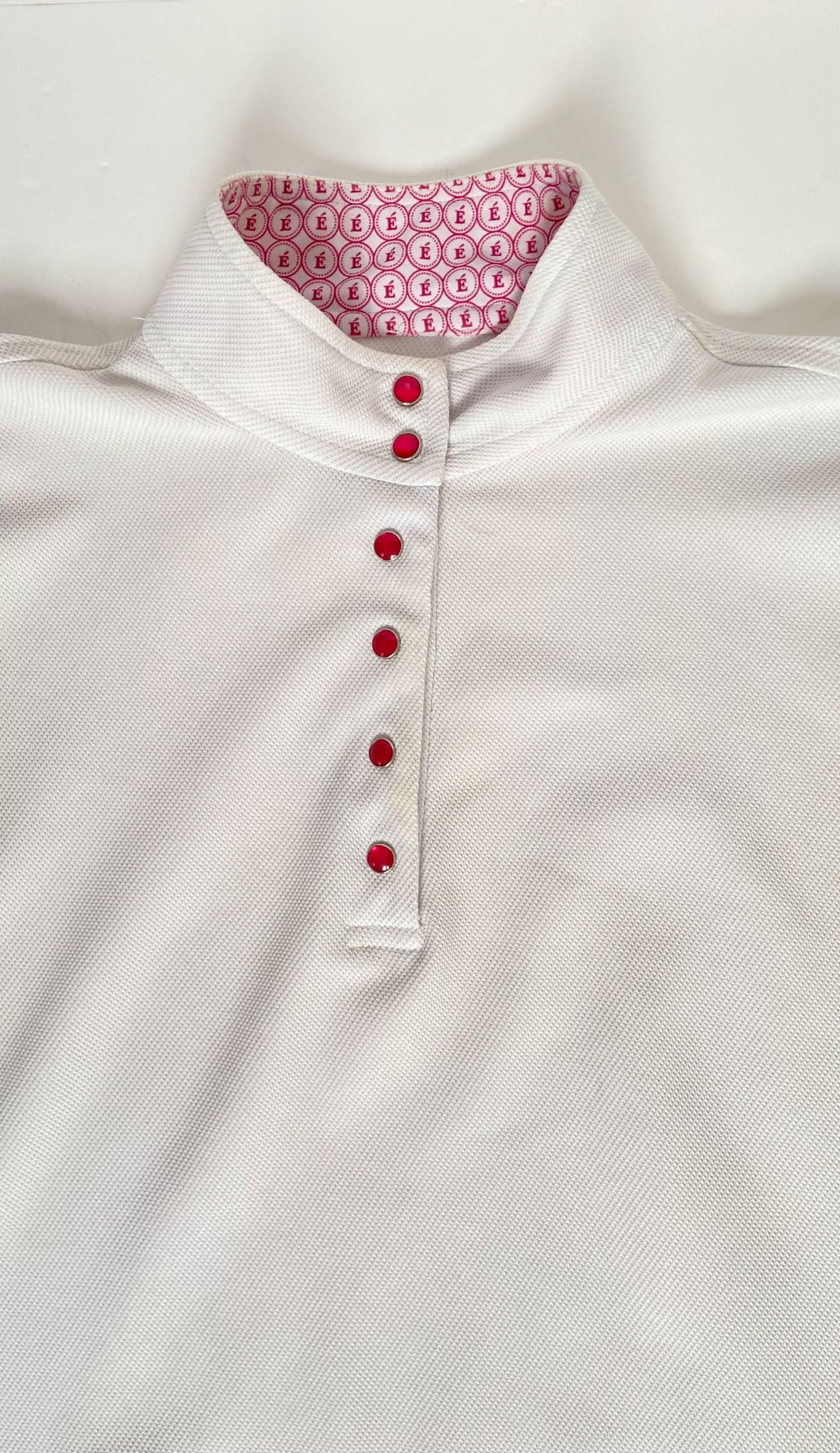 Ece Equestrian Co Sangria Cap Sleeve Competition Shirt - White - Women's Medium