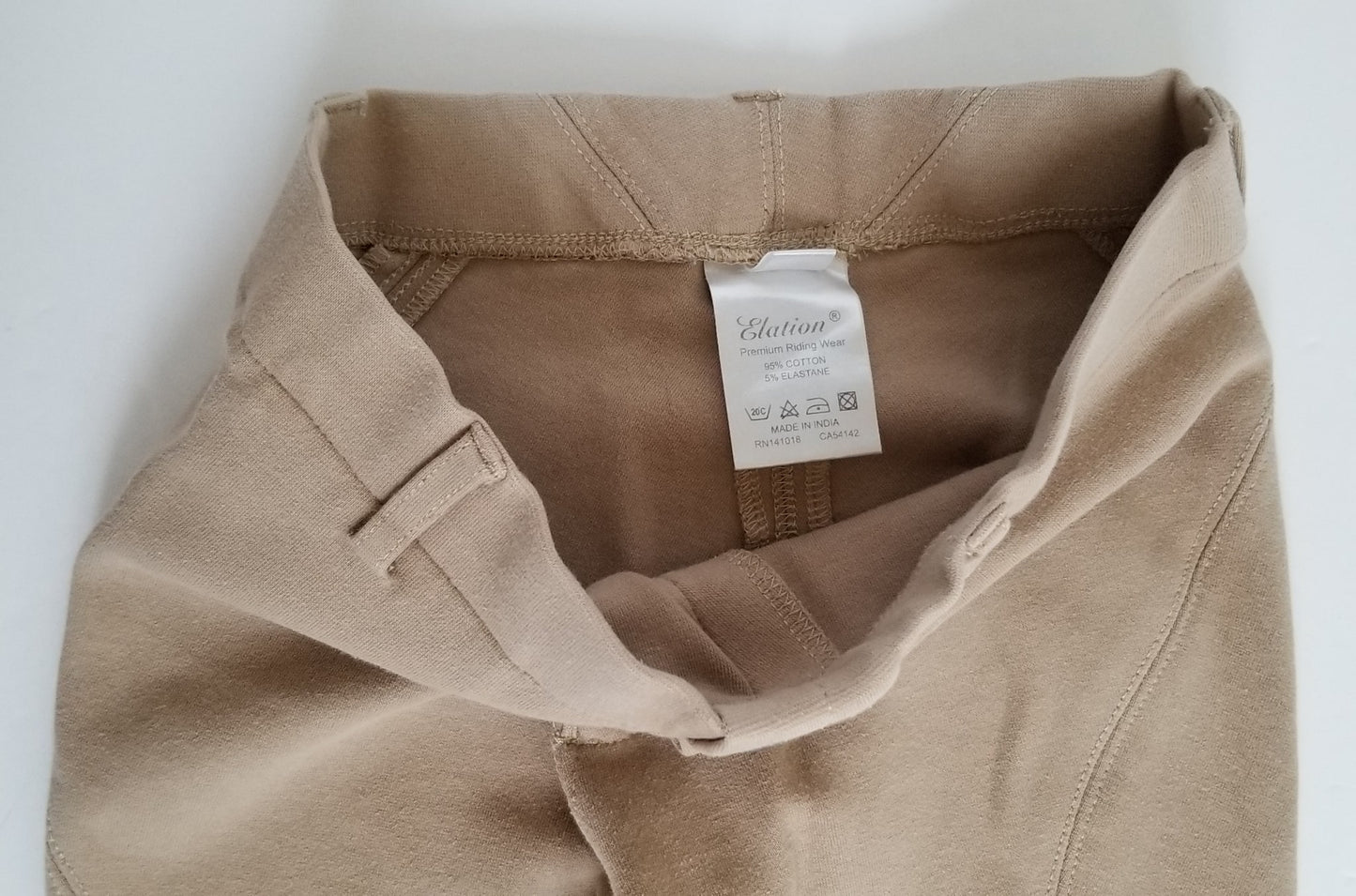 Elation Red Label Pull On Breeches - Tan - Youth 12