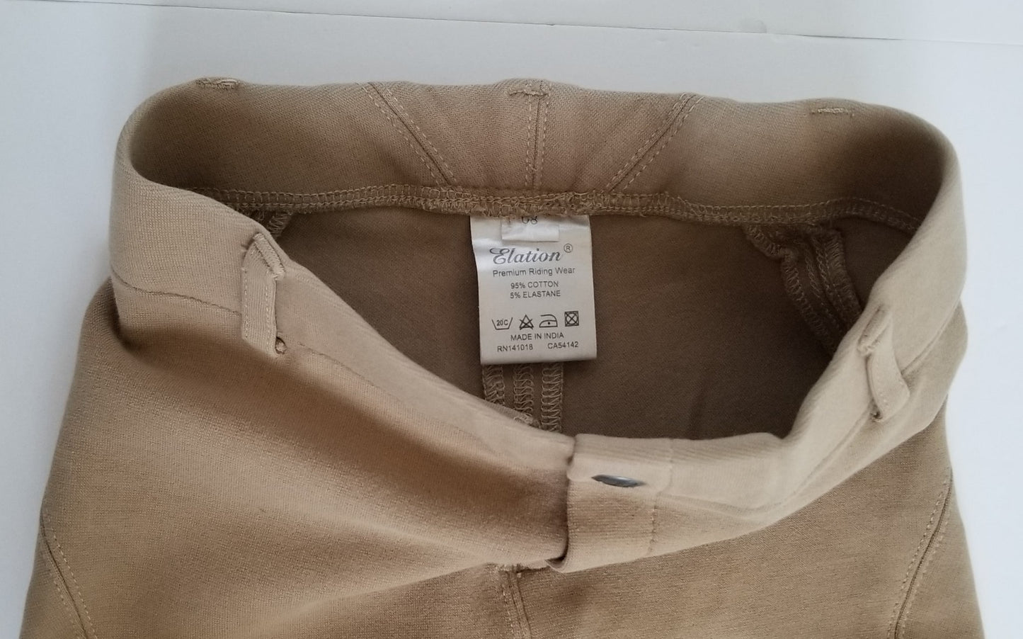 Elation Red Label Pull On Breeches - Tan - Youth 8