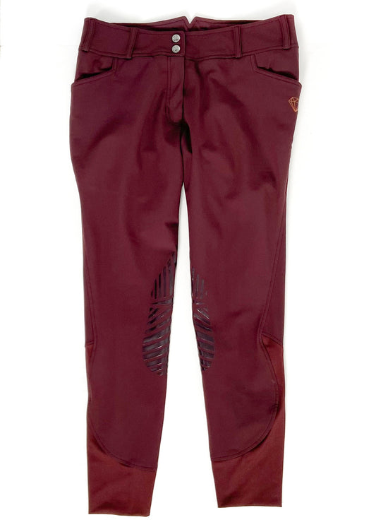 Elation Diamond Breeches - Burgundy - Women's 30R