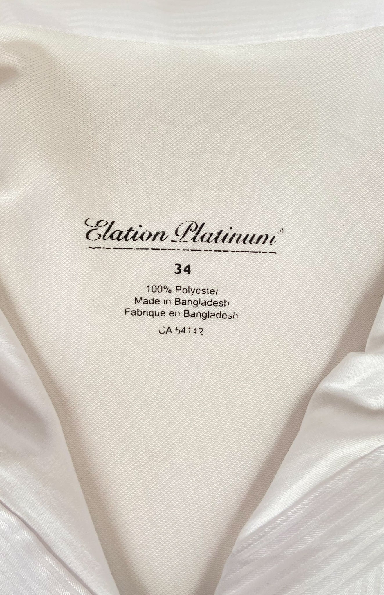 Elation Platinum Long Sleeve Competition Shirt - White - Women's 34