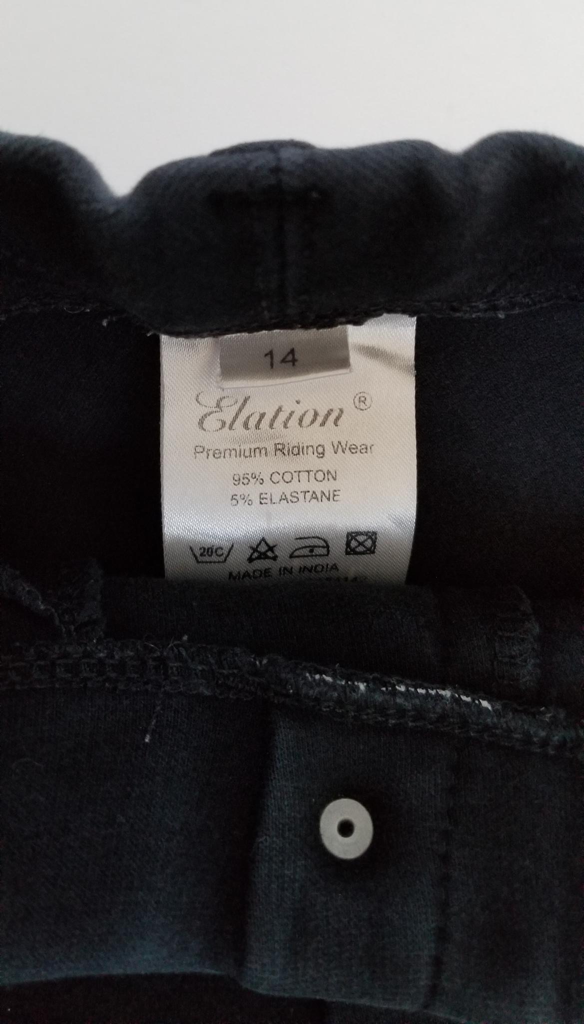 Elation Red Label Pull On Breeches - Black - Youth 14