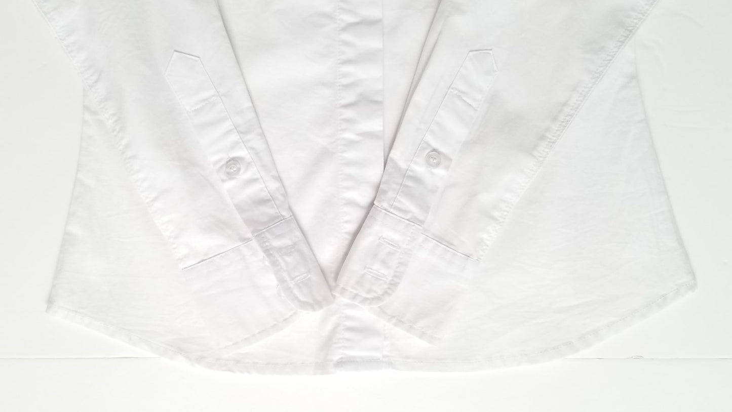 Elation Platinum Madison Wrap Collar Show Shirt - White - Youth 10