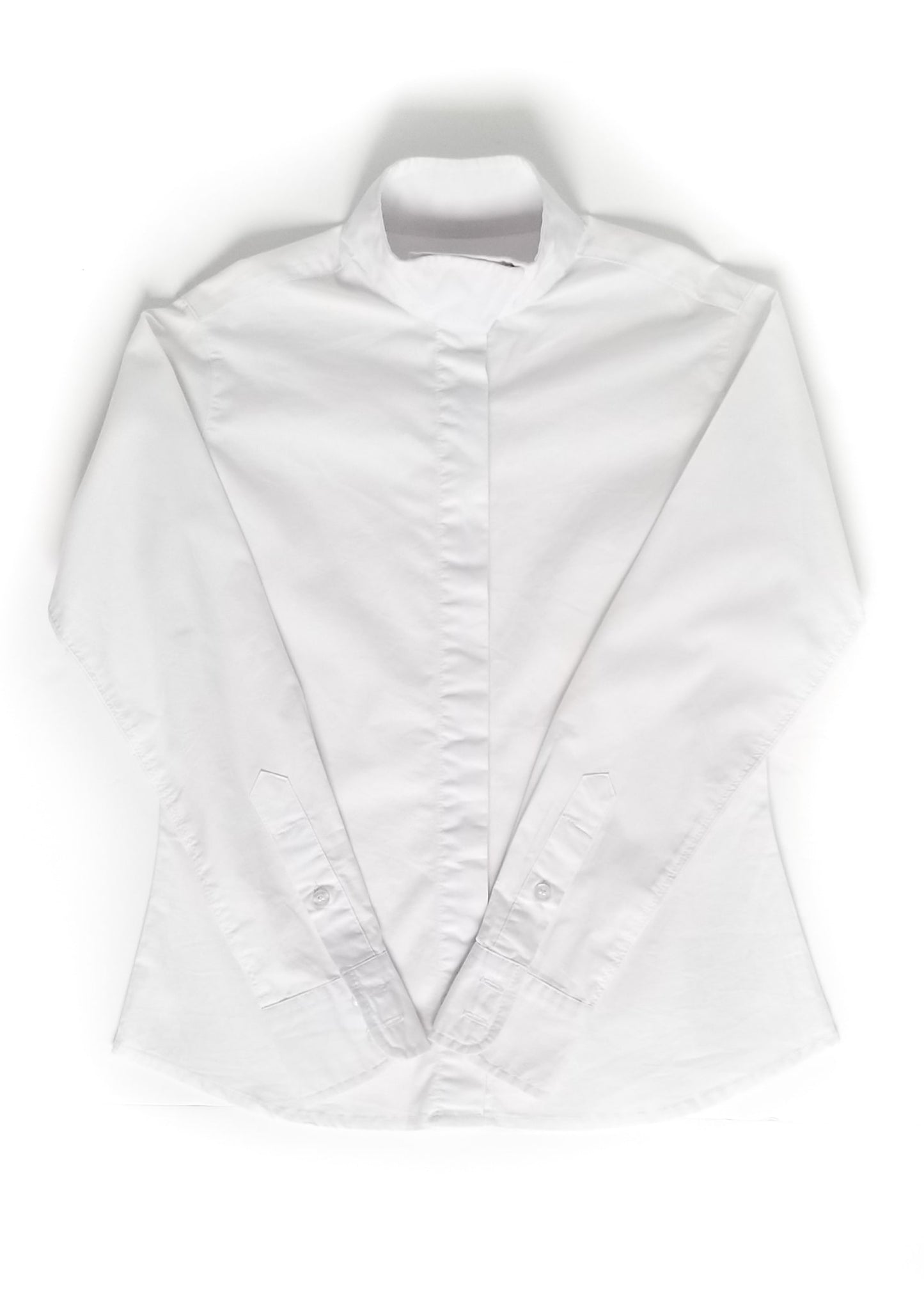Elation Platinum Madison Wrap Collar Show Shirt - White - Youth 10