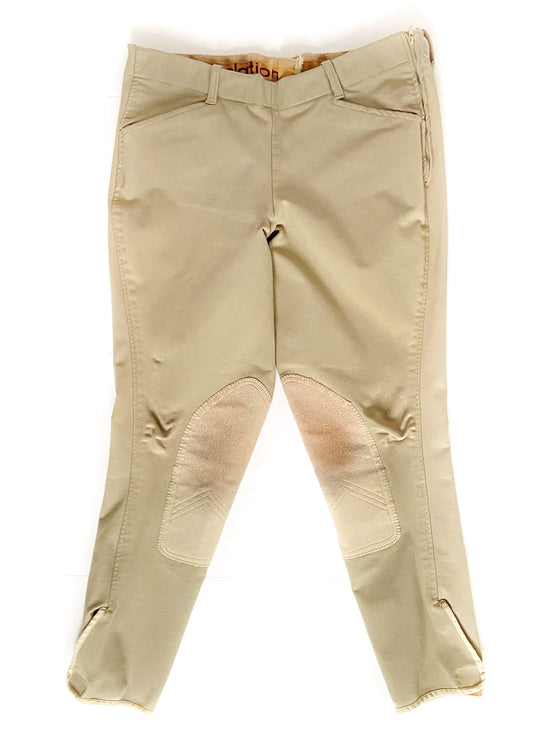 Elation Side Zip Breeches - Tan - Women's 28R