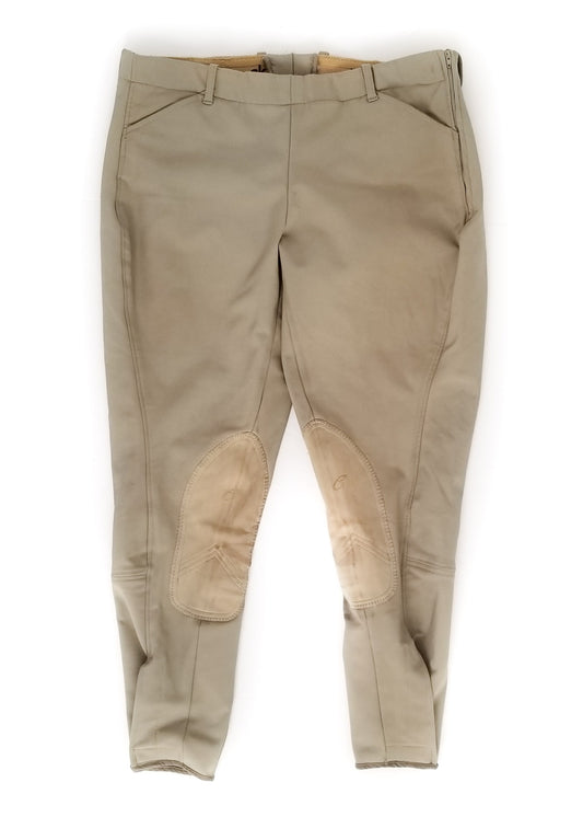 Elation Side Zip Breeches - Tan - 32R