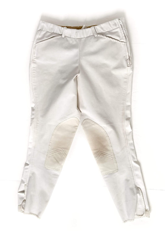 Elation Side Zip Breeches - White - Women's 28