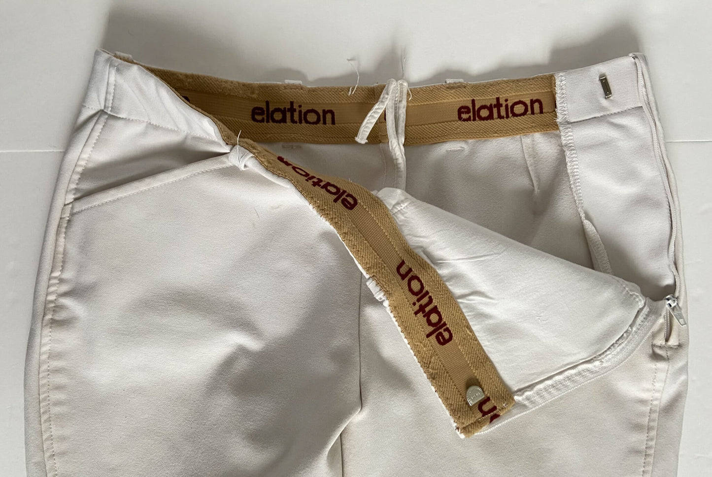 Elation Side Zip Breeches - White - Women's 28