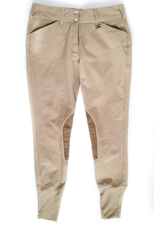 Equine Couture Ladies Champion Front Zip Breech - Tan - Women's 30R