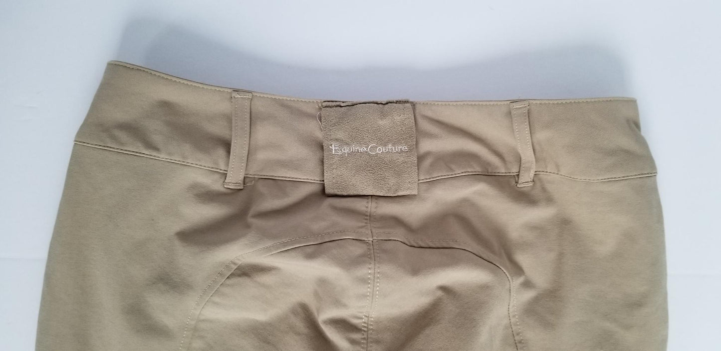 Equine Couture Ladies Champion Front Zip Breech - Tan - Women's 30R