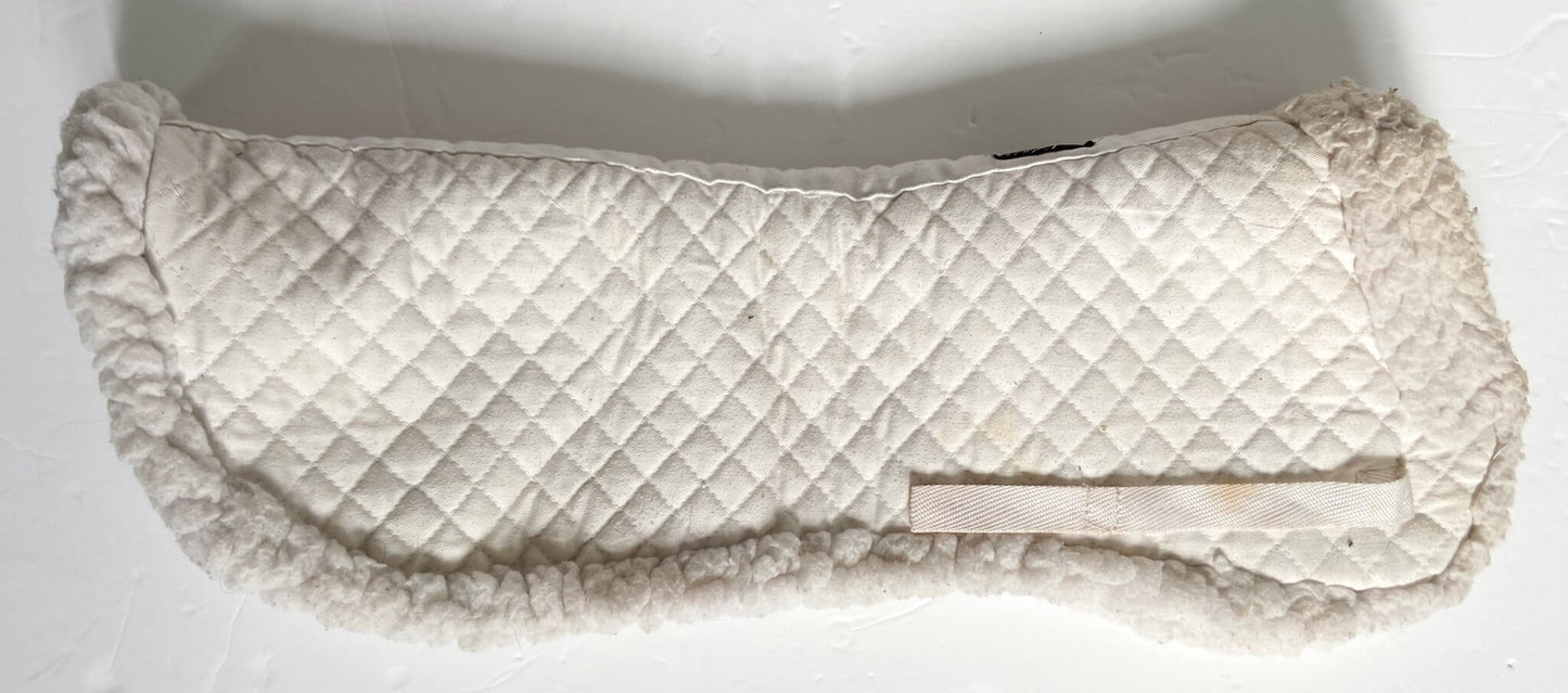 Equipe Fleece Lined Half Pad - White - 17.5"