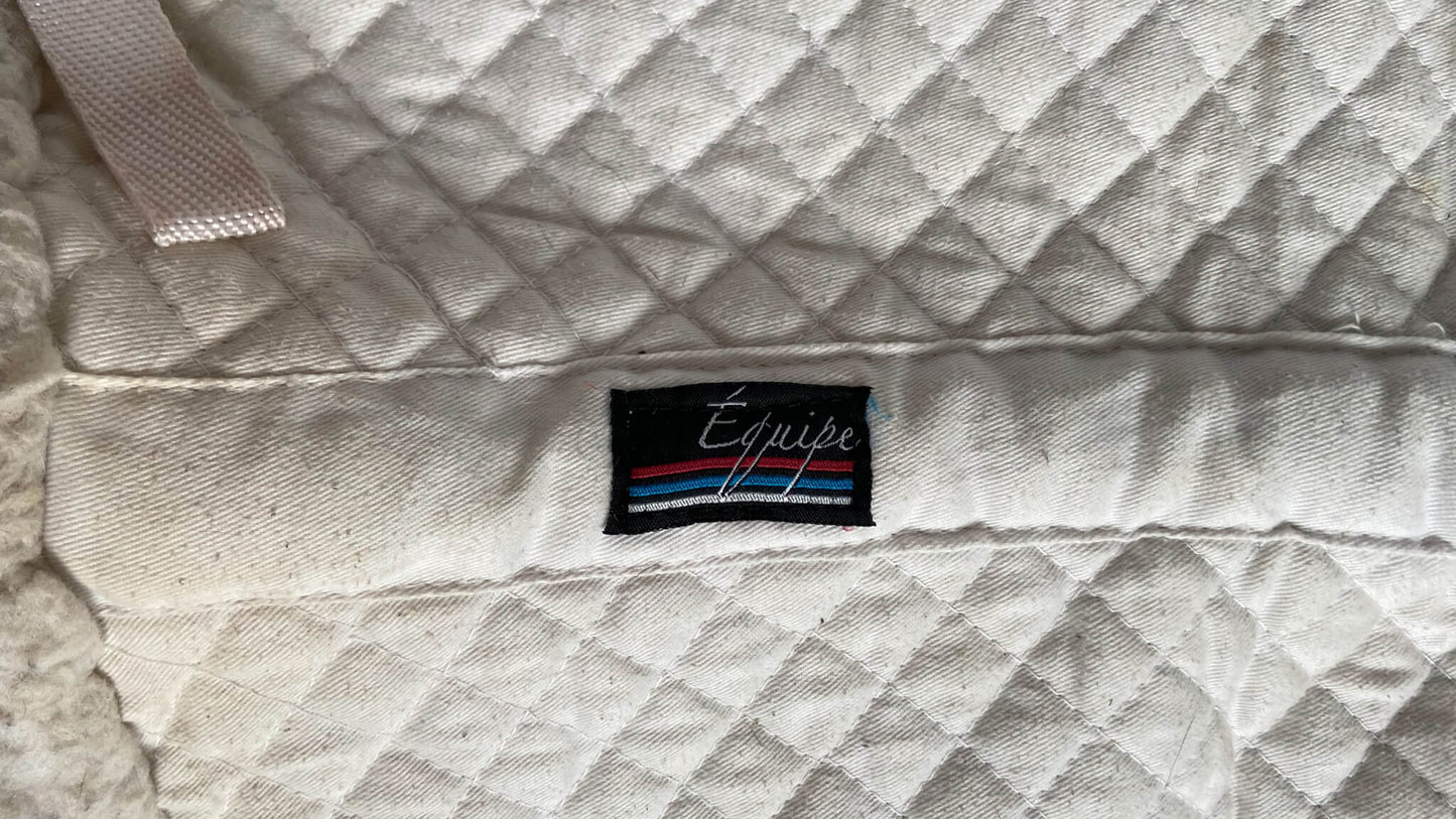 Equipe Fleece Lined Half Pad - White - 17.5"