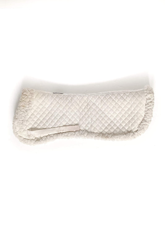 Equipe Fleece Lined Half Pad - White - 17.5"