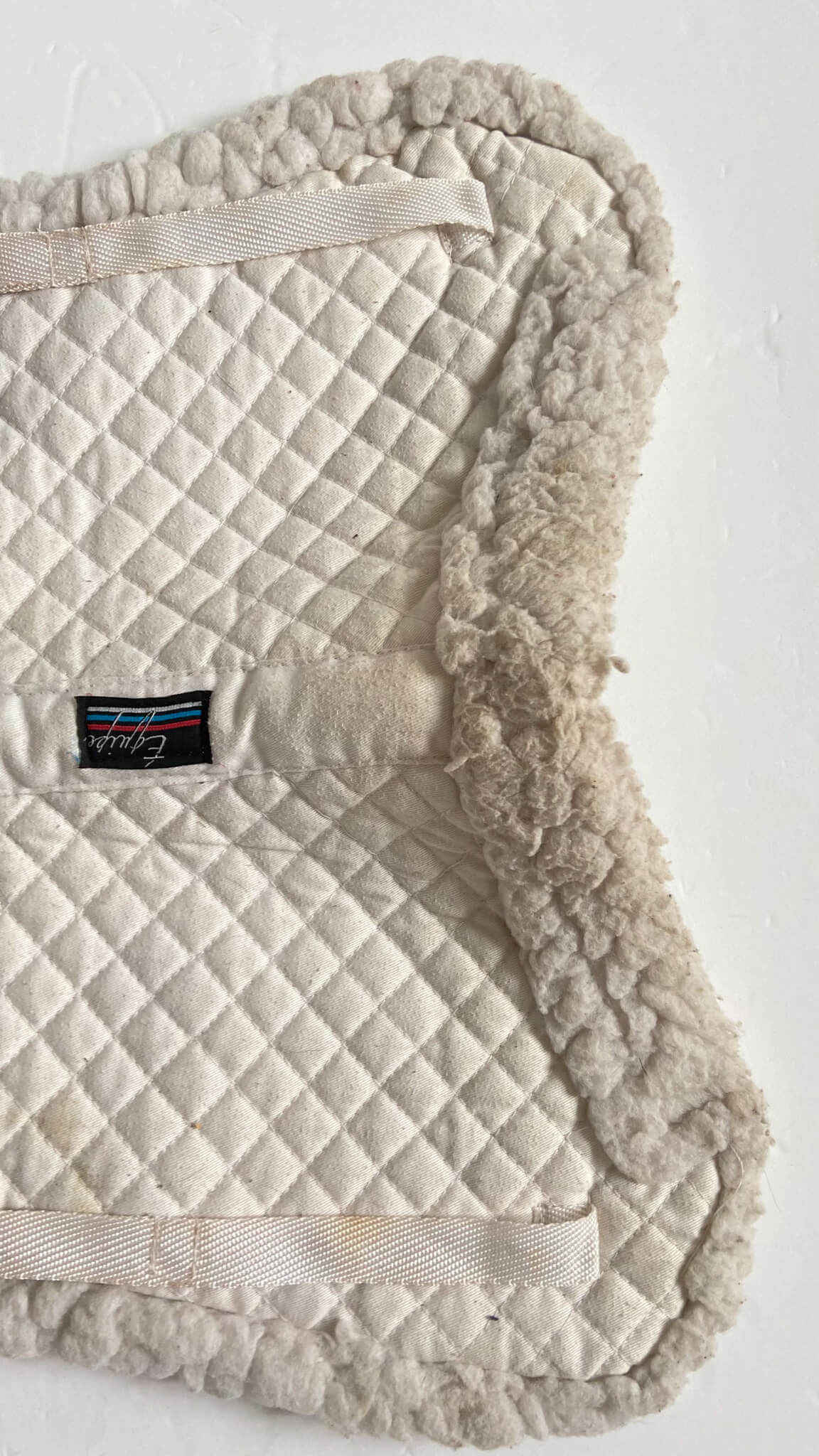 Equipe Fleece Lined Half Pad - White - 17.5"