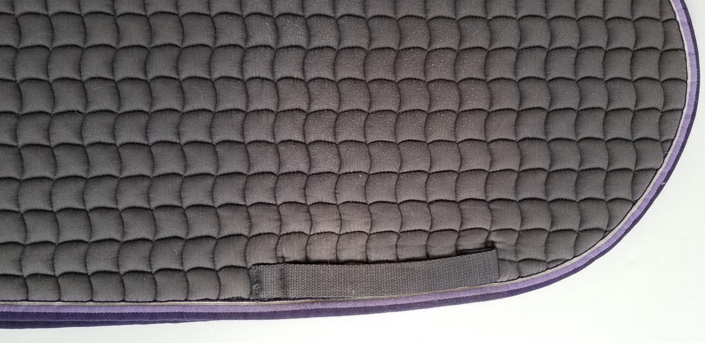 Eskadron Cotton All Purpose Jumper Pad - Grey w/ Purple Trim - Regular