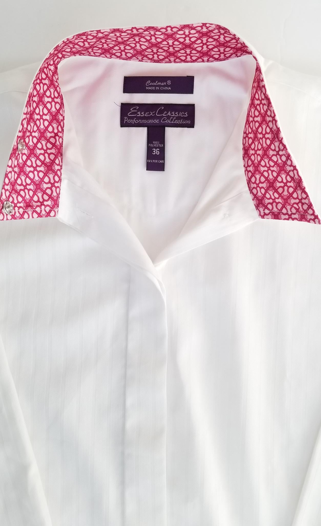 Essex Classics Performance Collection Coolmax Show Shirt - White - Women's 36