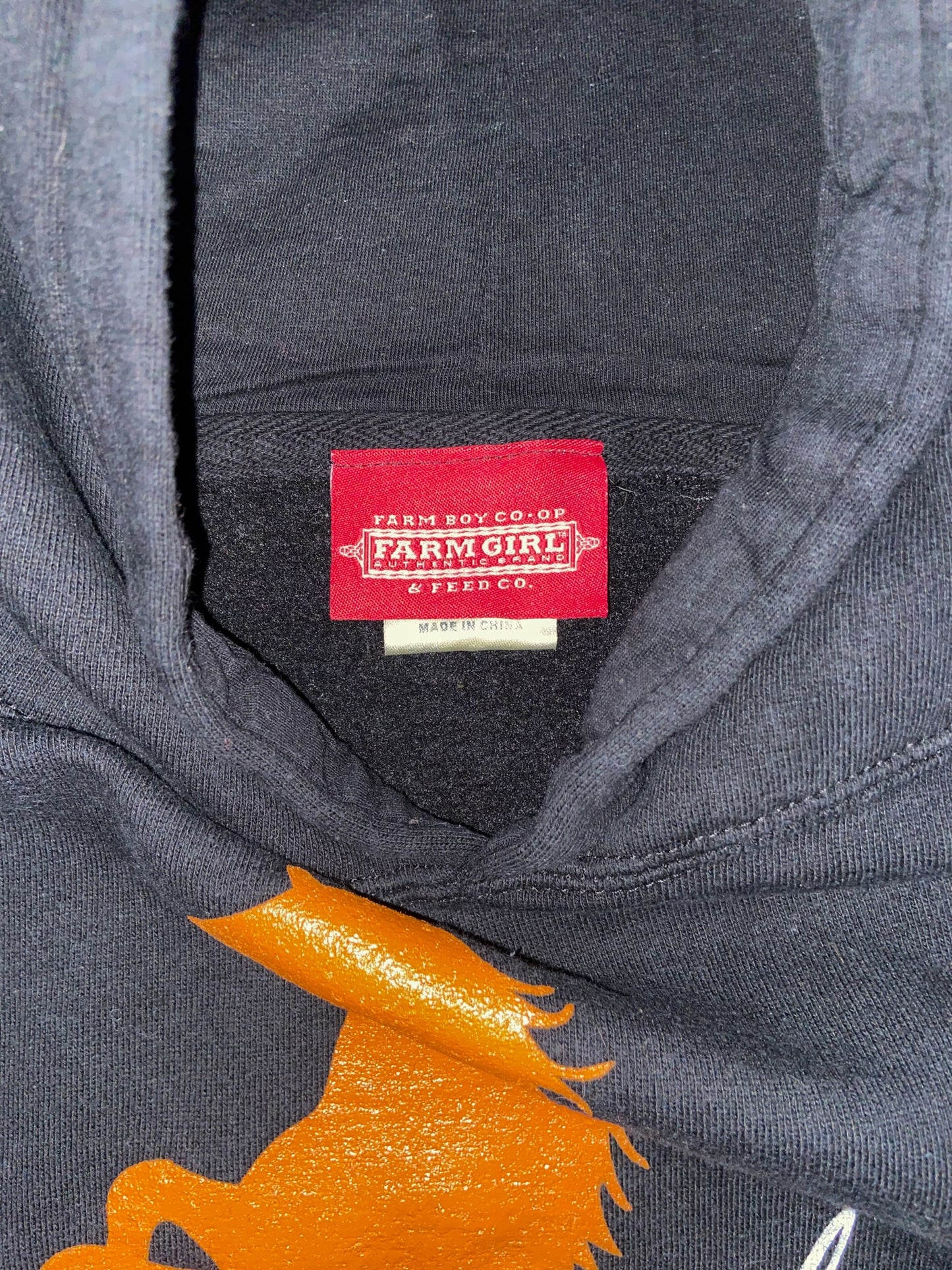 Farm Girl Authentic Brand Hoodie - Black - Youth Small