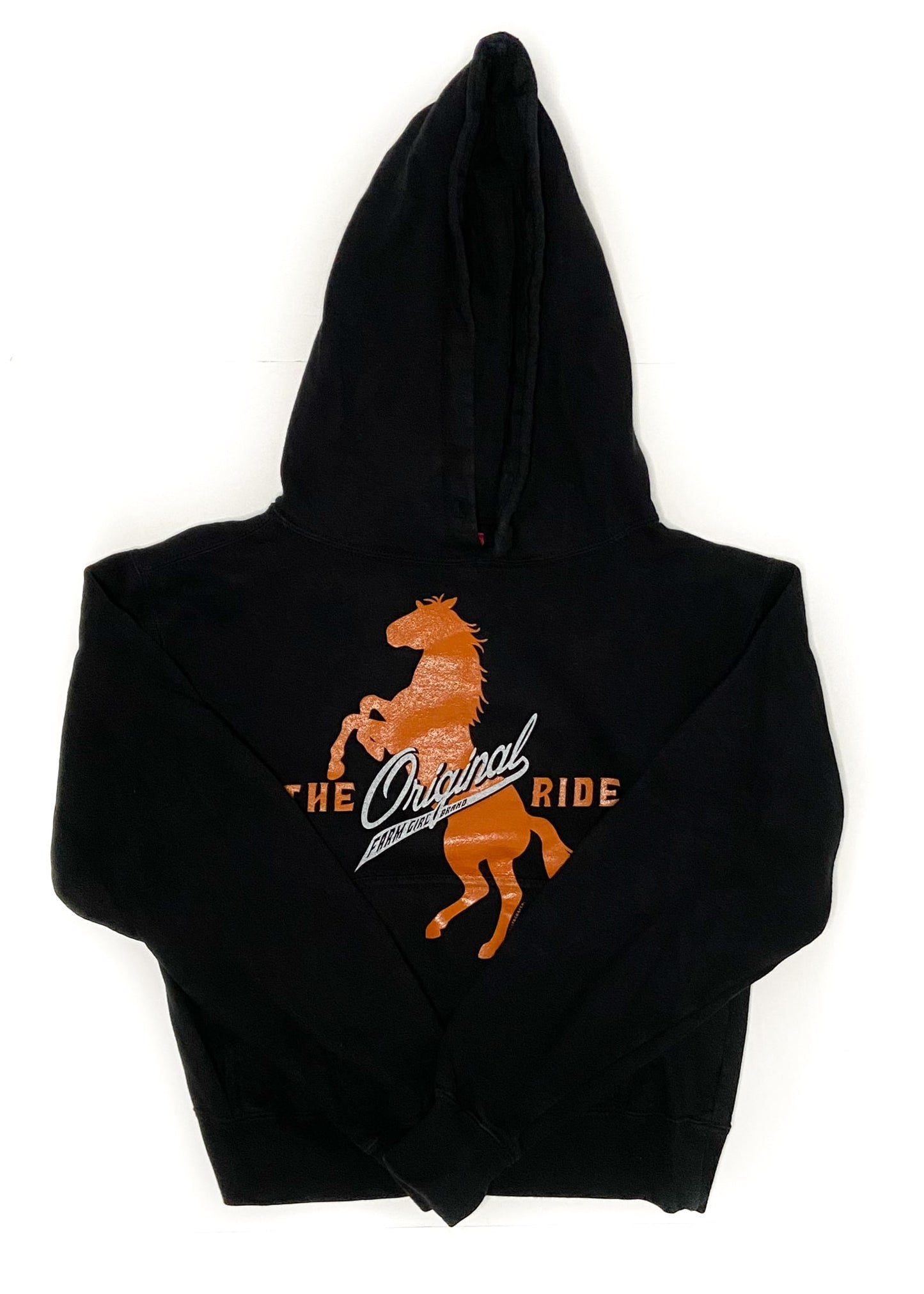 Farm Girl Authentic Brand Hoodie - Black - Youth Small