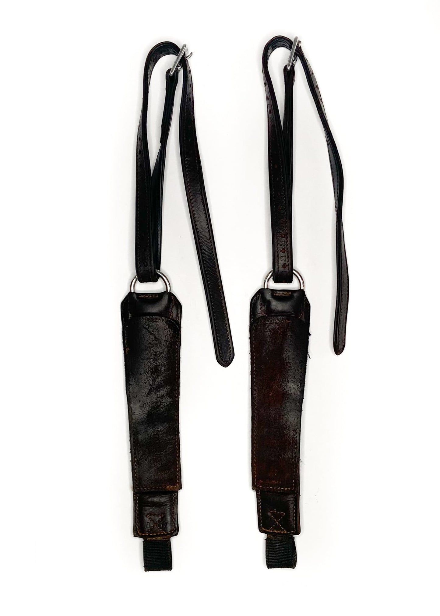 Free Jump Single Strap Pro Grip Stirrup Leathers - Brown - Medium