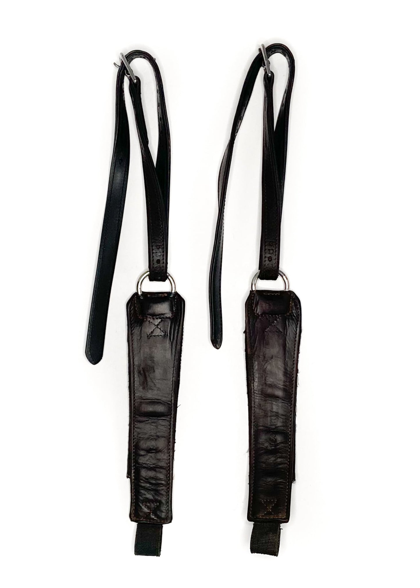 Free Jump Single Strap Pro Grip Stirrup Leathers - Brown - Medium