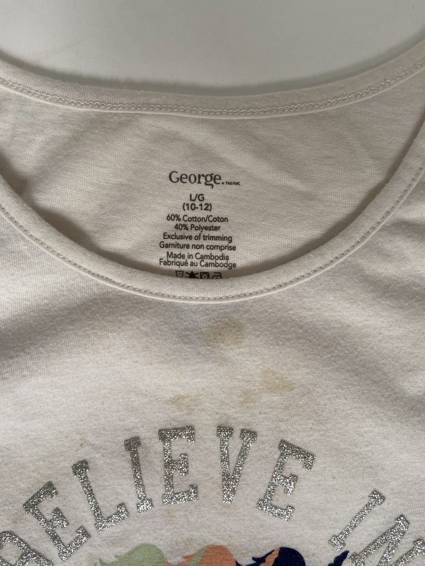 George Tank Top Shirt - White - Youth Large