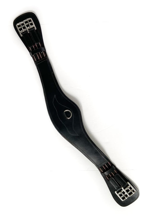 Leather Shaped Dressage Girth - Black - 32"