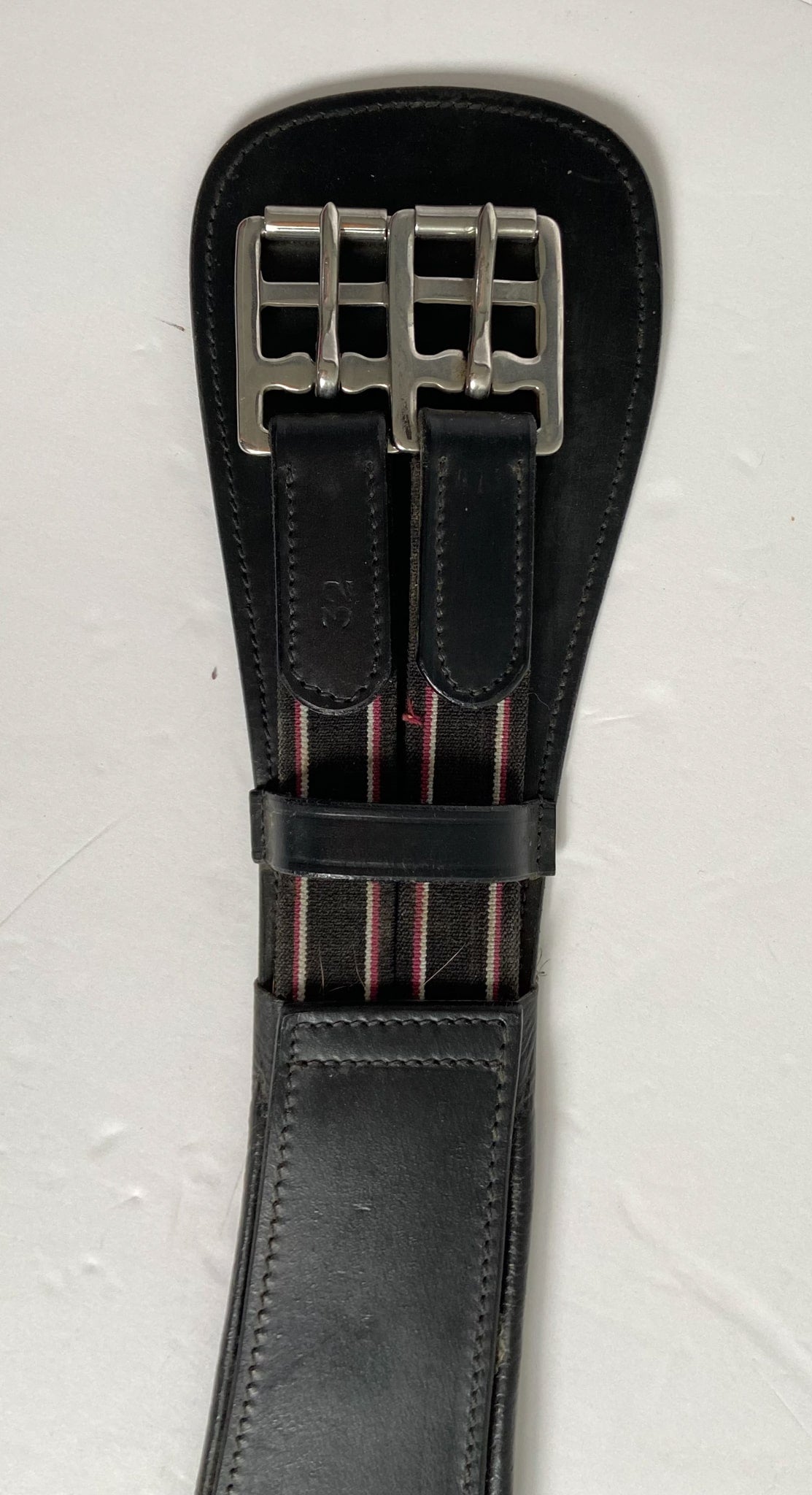 Leather Shaped Dressage Girth - Black - 32"